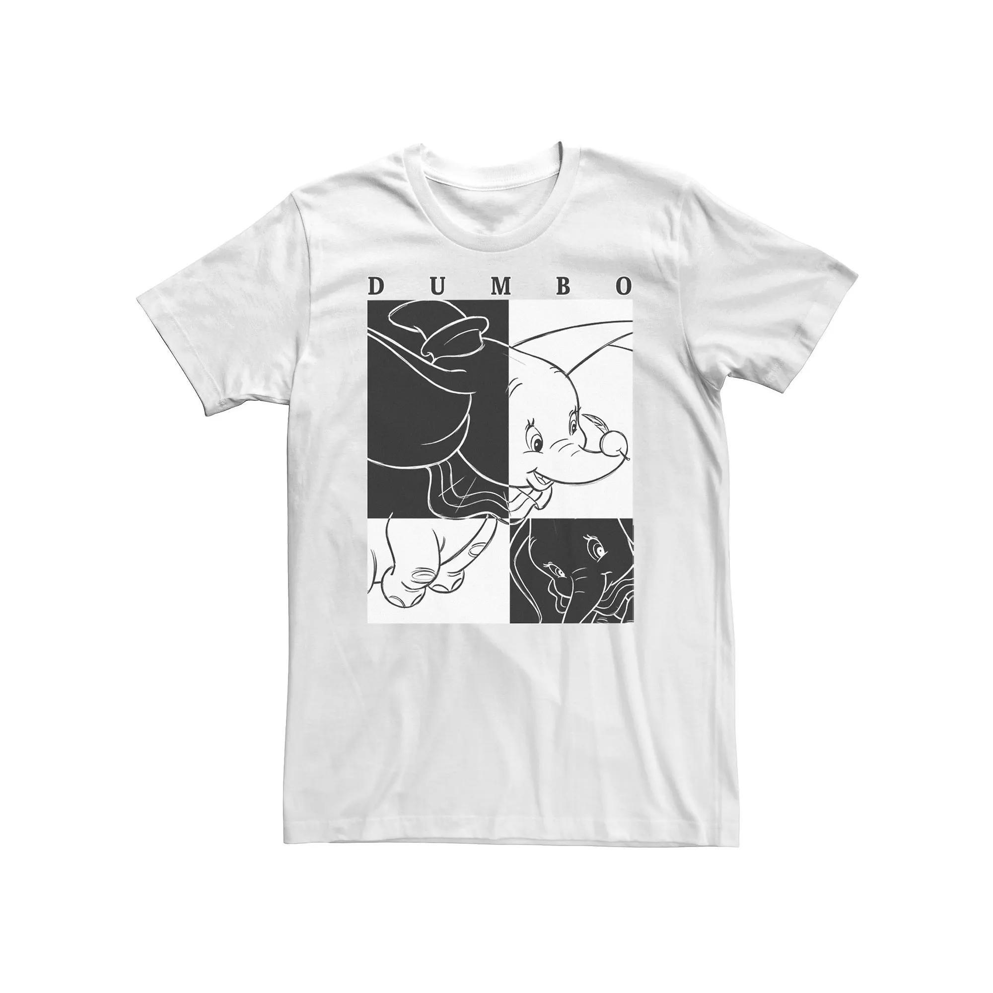 Big & Tall Disney Dumbo Contrast Black And White Line Art Poster Tee, Men's, Size: 3XL Product Image