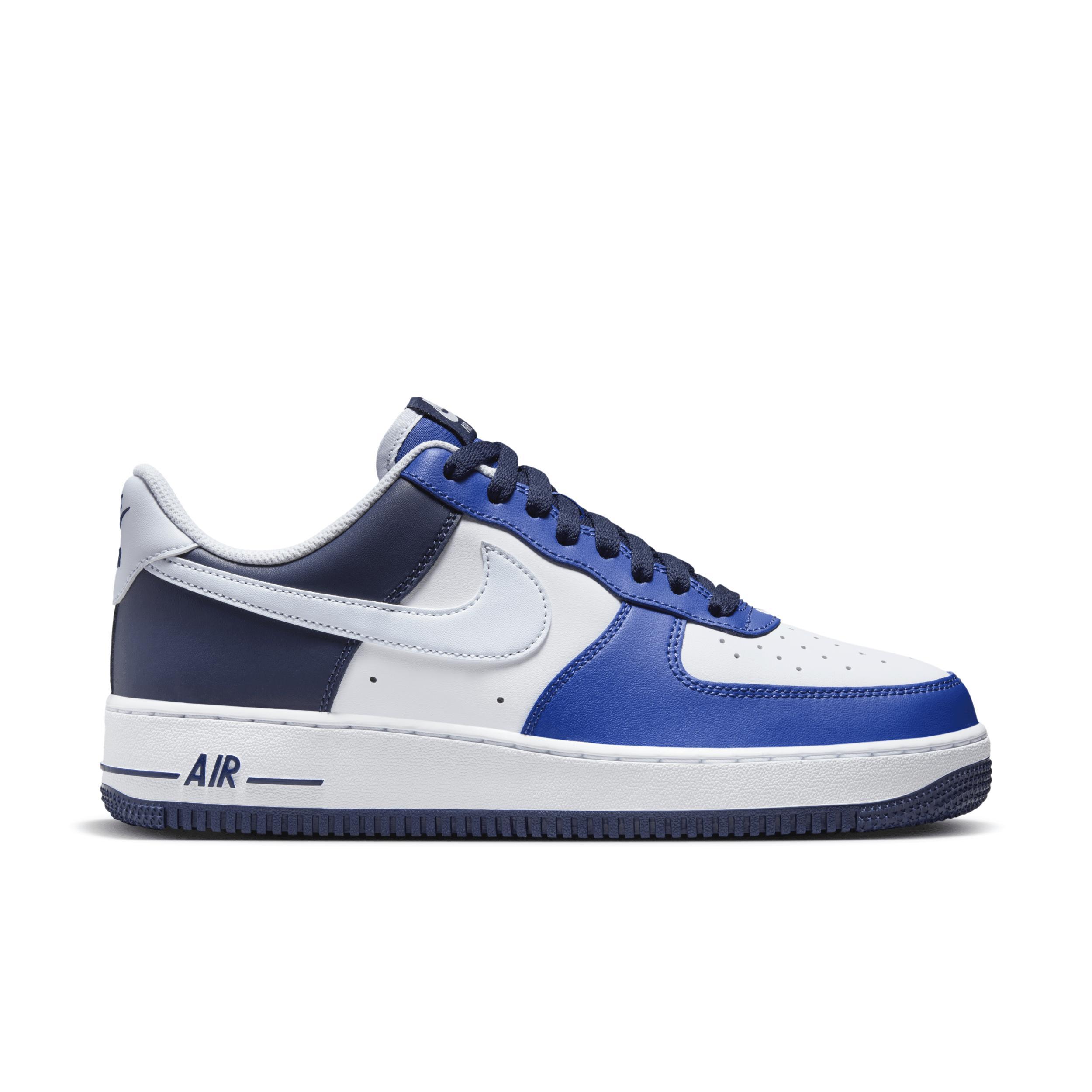 Nike Mens Air Force 1 07 LV8 - Shoes Blue/White/Grey Product Image