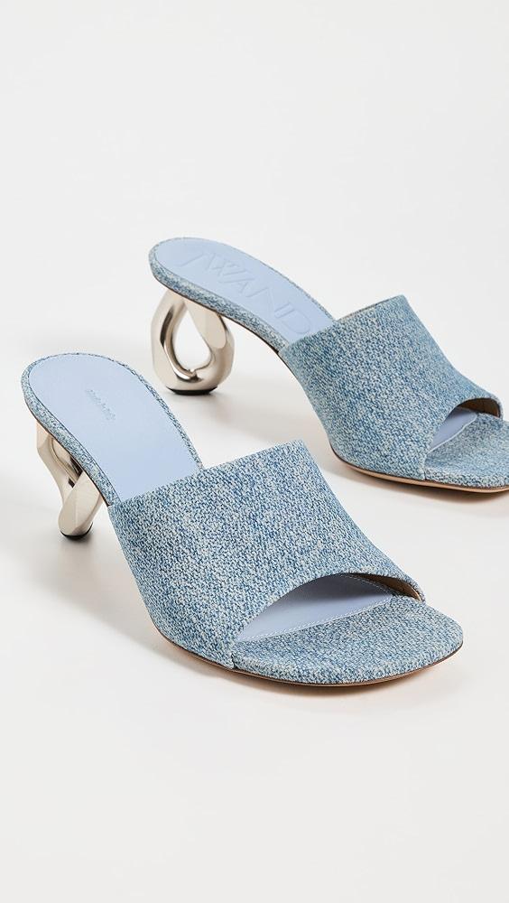 JW Anderson Chain Heel Open Mules with Brushed Silver Chain | Shopbop Product Image
