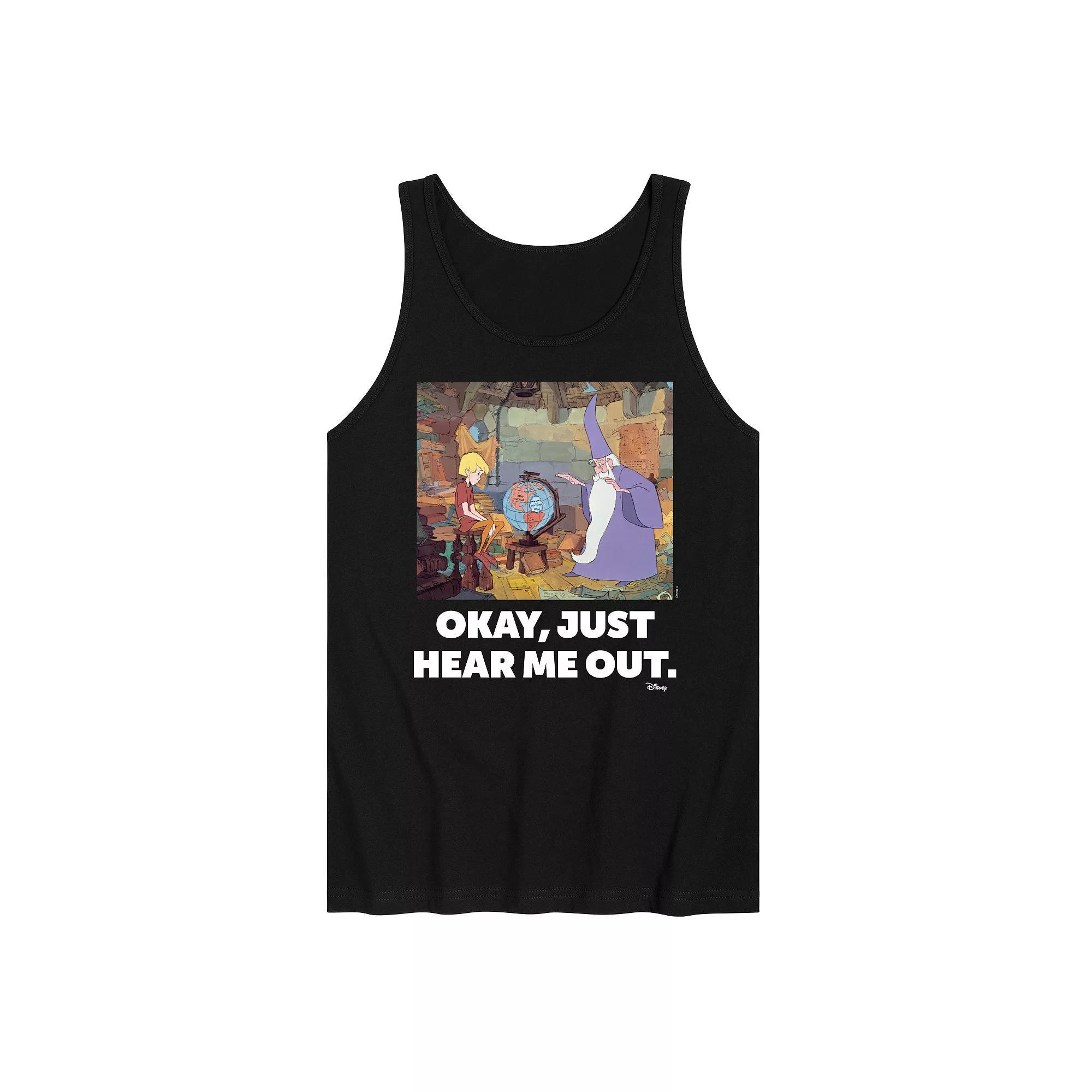 Disneys The Sword in the Stone Mens When You Cant Agree On Dinner Meme Graphic Tank Top Product Image