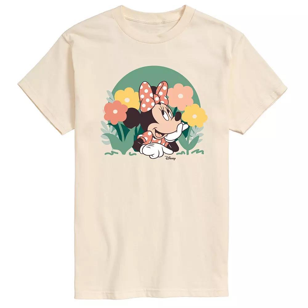 Disney's Minnie Mouse Men's Flowers Graphic Tee, Size: XL, Blue Product Image