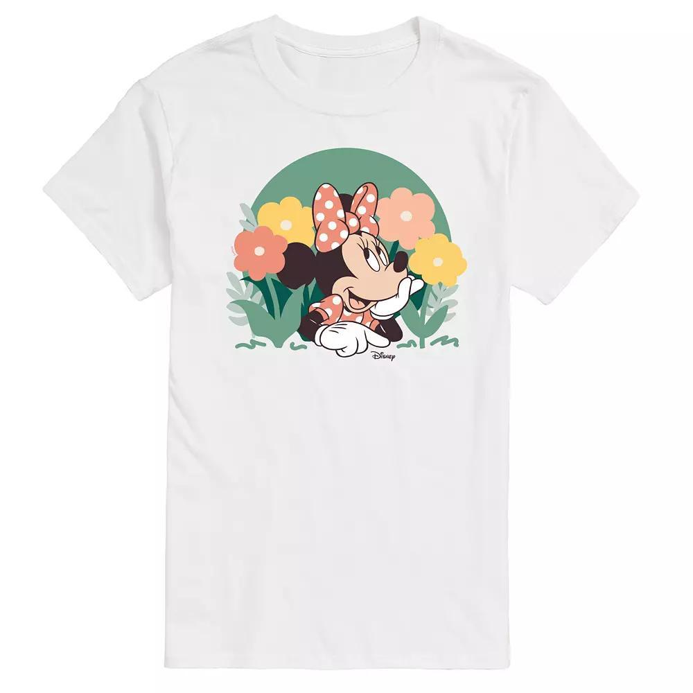 Disney's Minnie Mouse Men's Flowers Graphic Tee, Size: XL, Blue Product Image