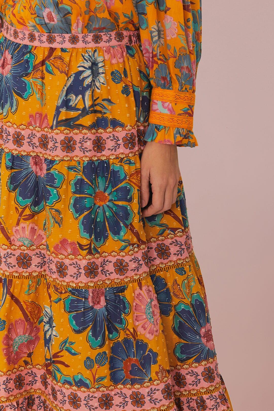 Yellow Mica Maxi Skirt, MICA YELLOW / XXS Product Image