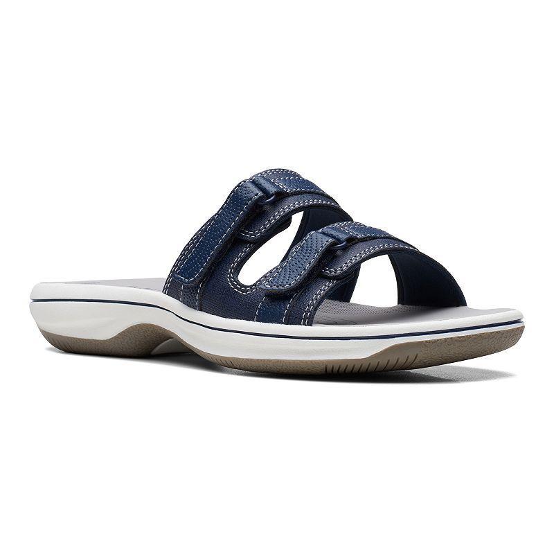 Clarks® Cloudsteppers Breeze Piper Women's Slide Sandals, Size: 9, Black Patent Product Image