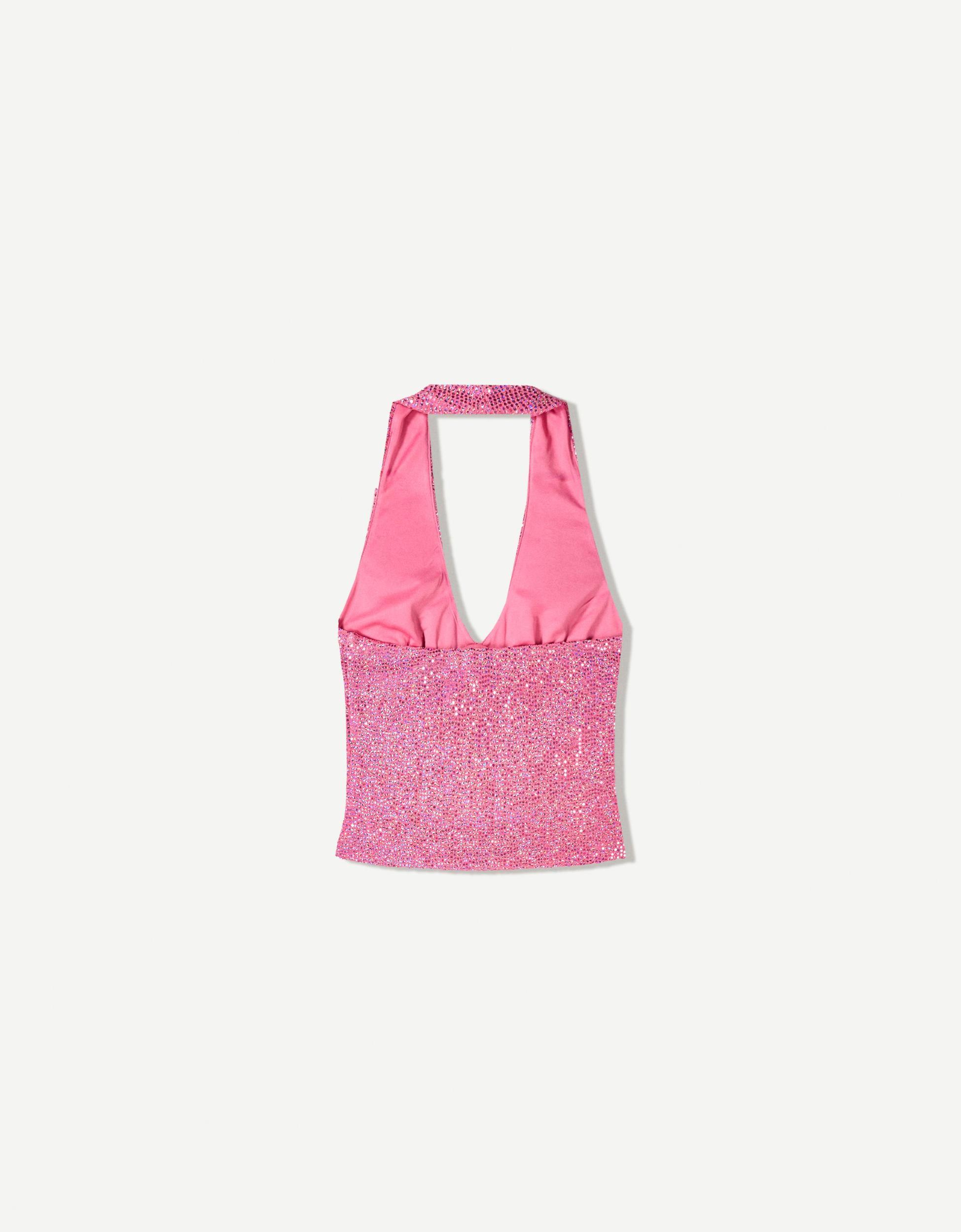 Sequined halter neck top Product Image