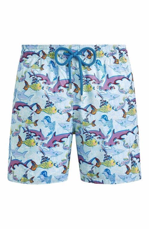 Vilebrequin Men's French History Ultra-Light And Packable Swim Trunks in Thalassa at Nordstrom, Size X-Large Product Image