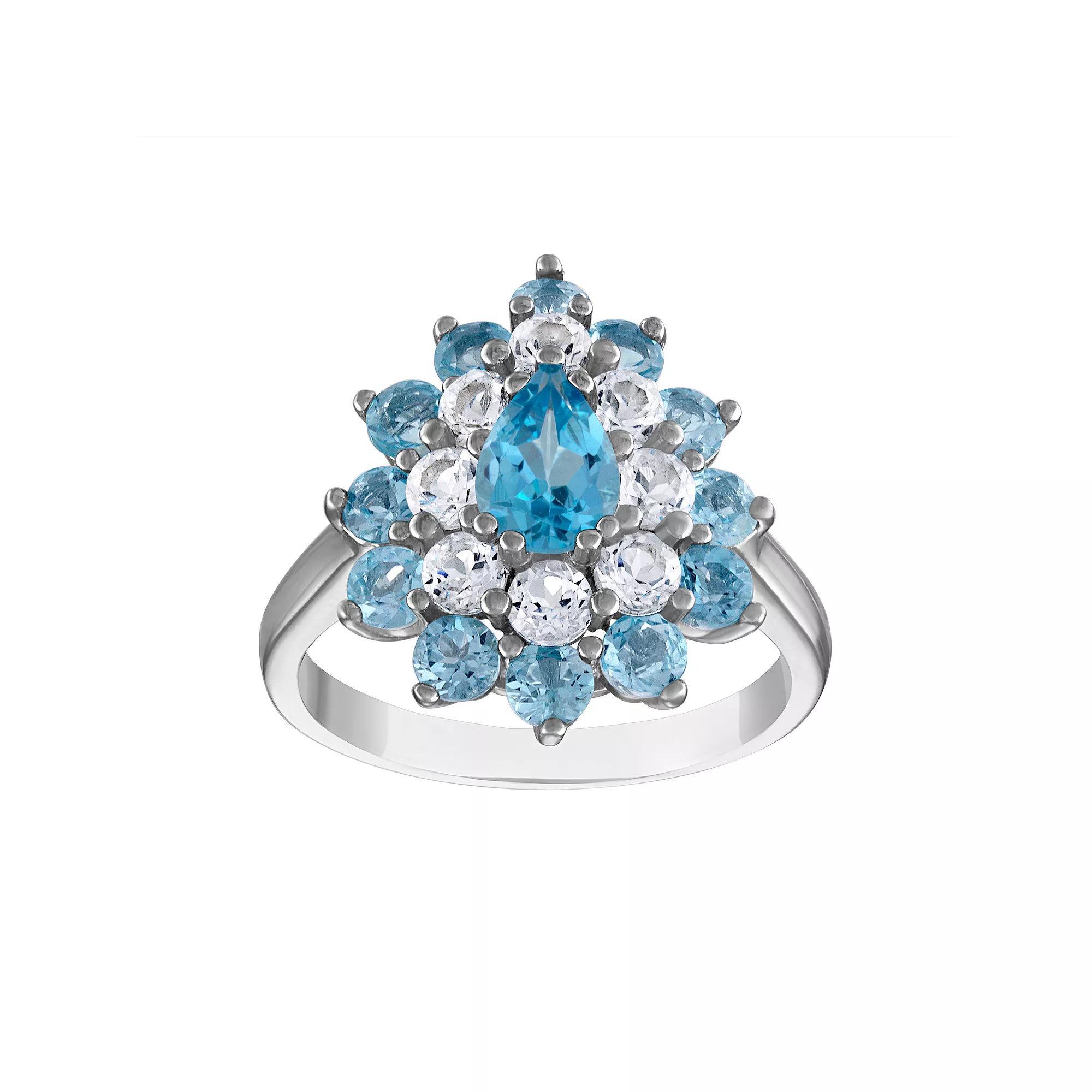 Designs by Gioelli Sterling Silver Gemstone Ring, Women's, Size: 8, Lab Created Blue Product Image
