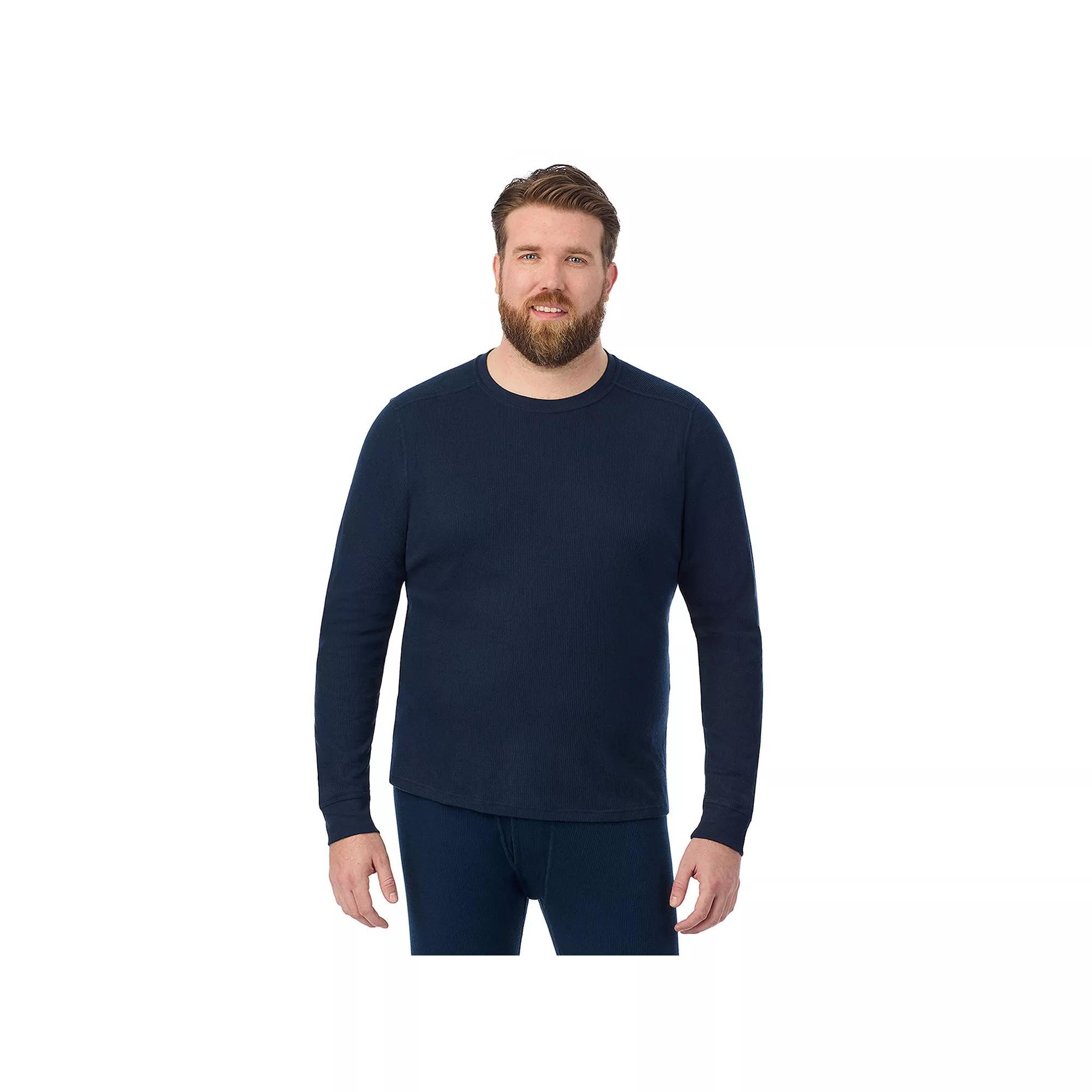 Big & Tall Cuddl Duds® Midweight Waffle Thermal Performance Base Layer Crew Top, Men's, Size: 4XB, Grey Heather Product Image