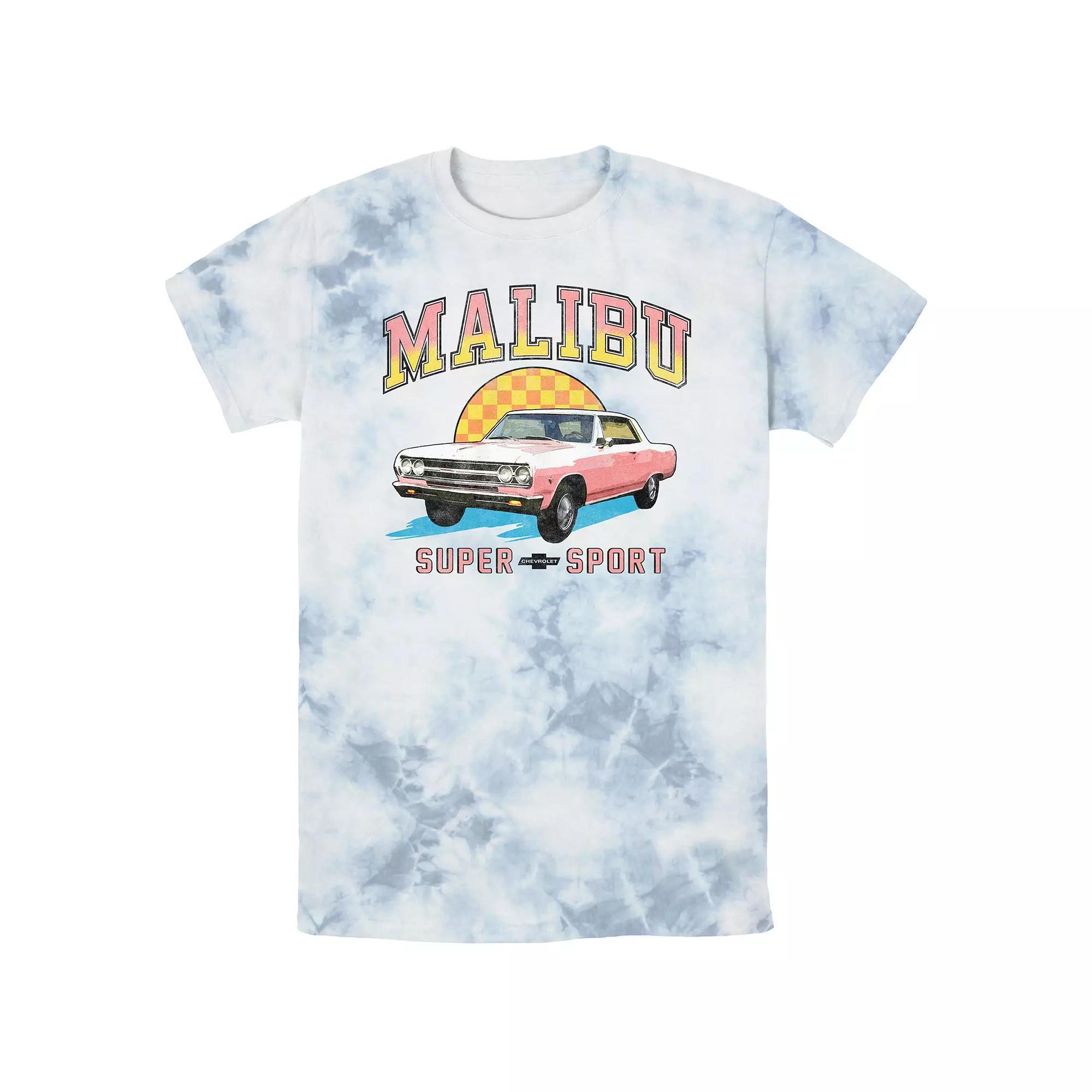 Men's Chevrolet Malibu Super Sport Bombard Wash Graphic Tee, Size: Large, White Blue Product Image