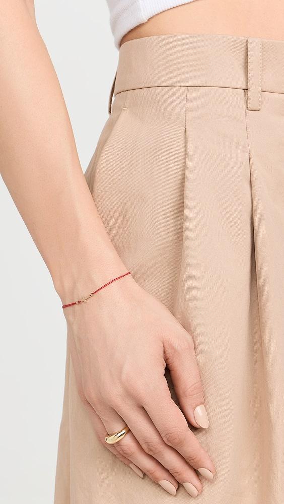 Zoe Chicco 14k Midi Bitty Cross Cord Bracelet | Shopbop Product Image