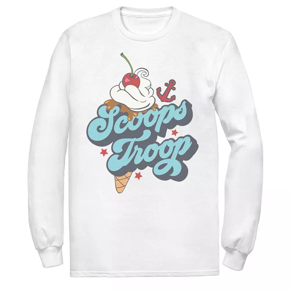 Men's Stranger Things Scoops Troop Logo Tee, Size: XL, White Product Image