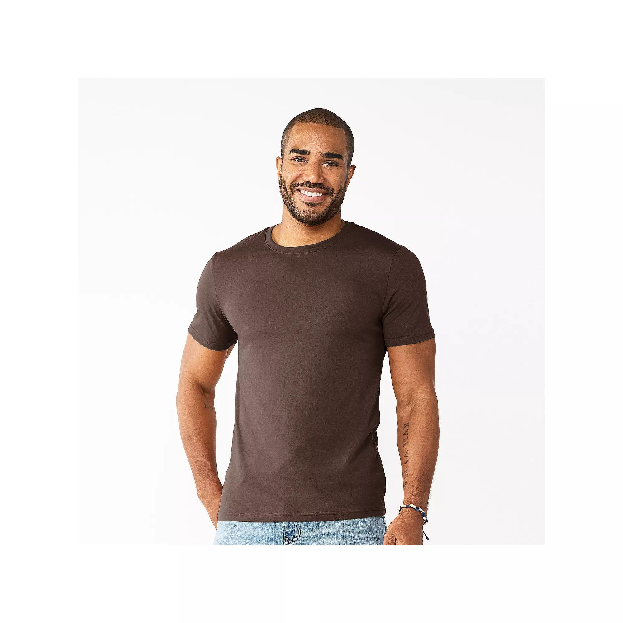 Men's Sonoma Goods For Life® Supersoft Crewneck Tee, Size: Medium, Deep Blue Product Image