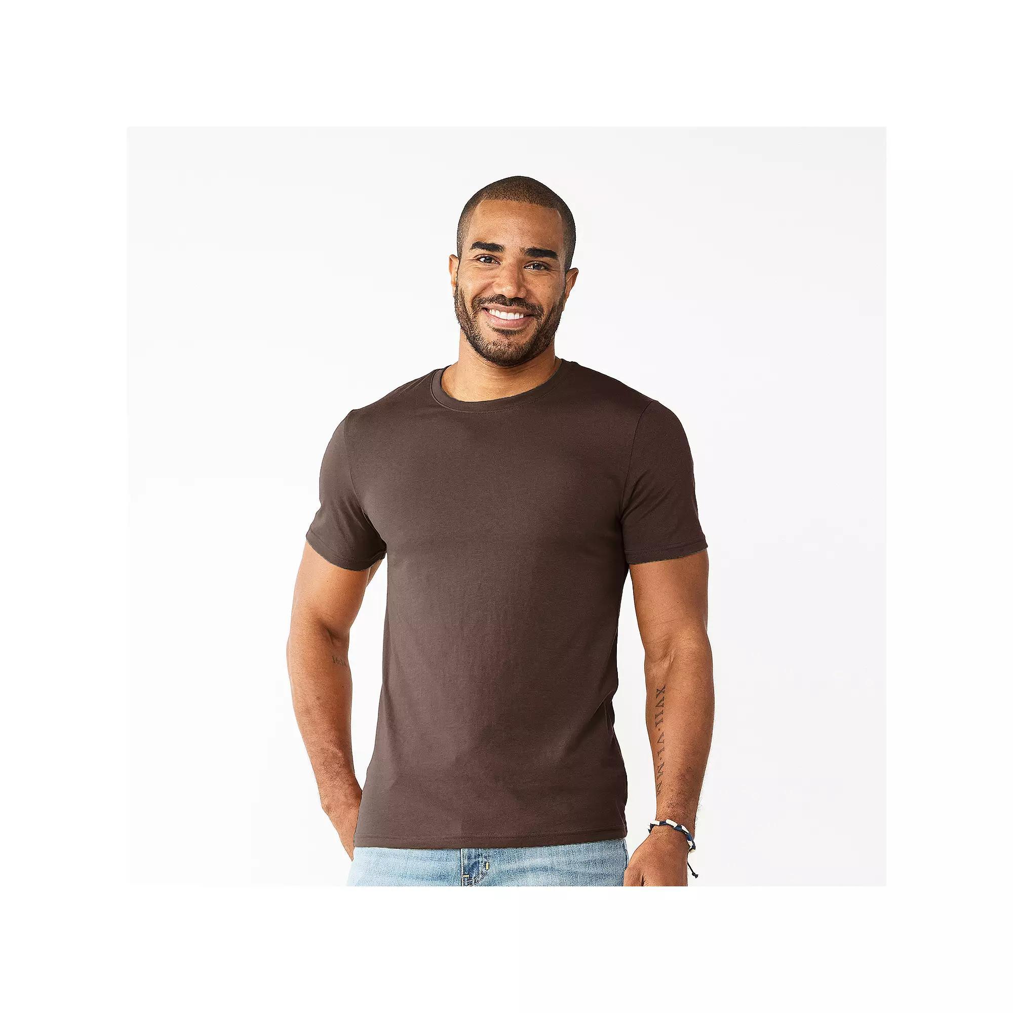 Men's Sonoma Goods For Life® Supersoft Crewneck Tee, Size: Medium, Deep Blue Product Image