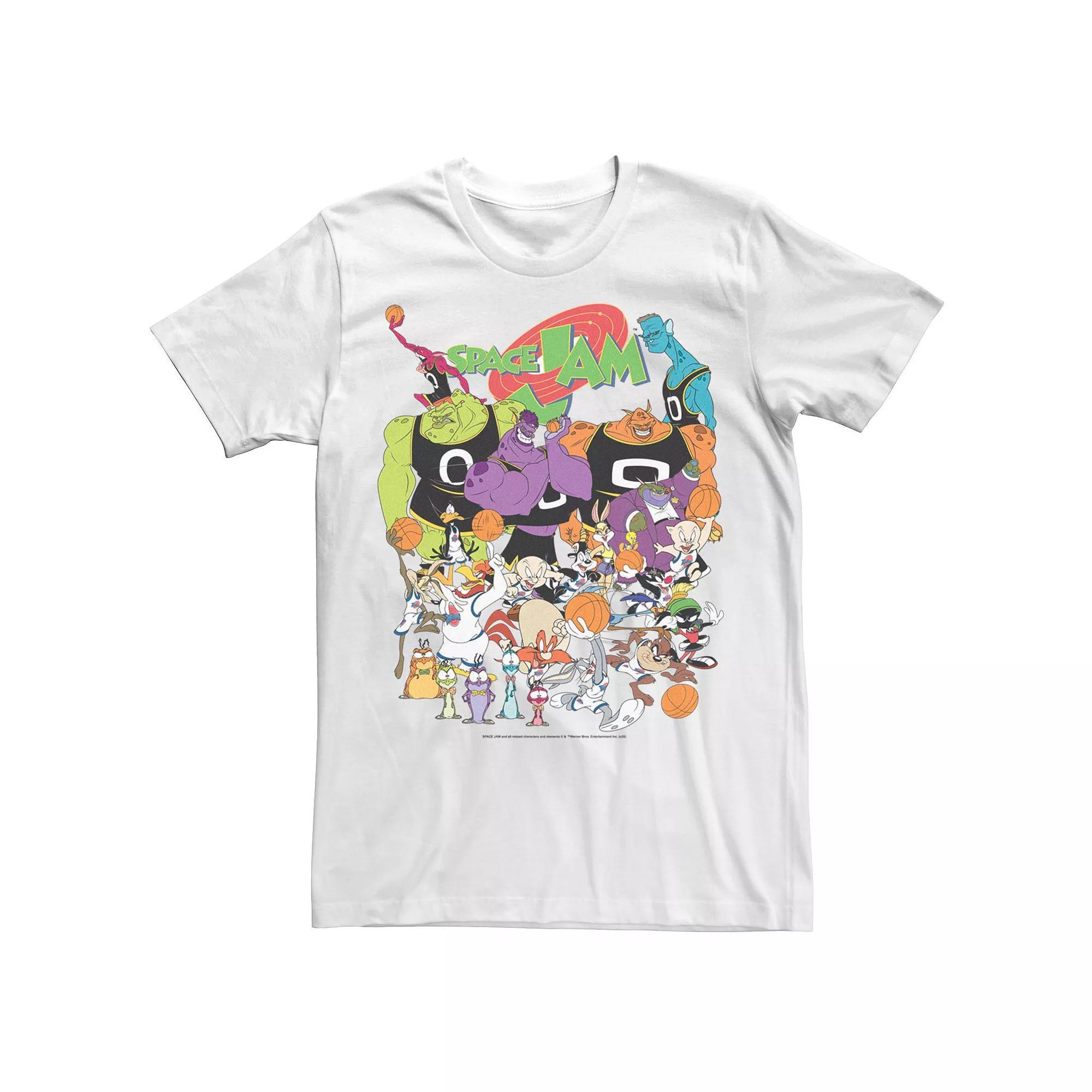 Men's Space Jam Big Group Shot Tee, Size: XXL, White Product Image