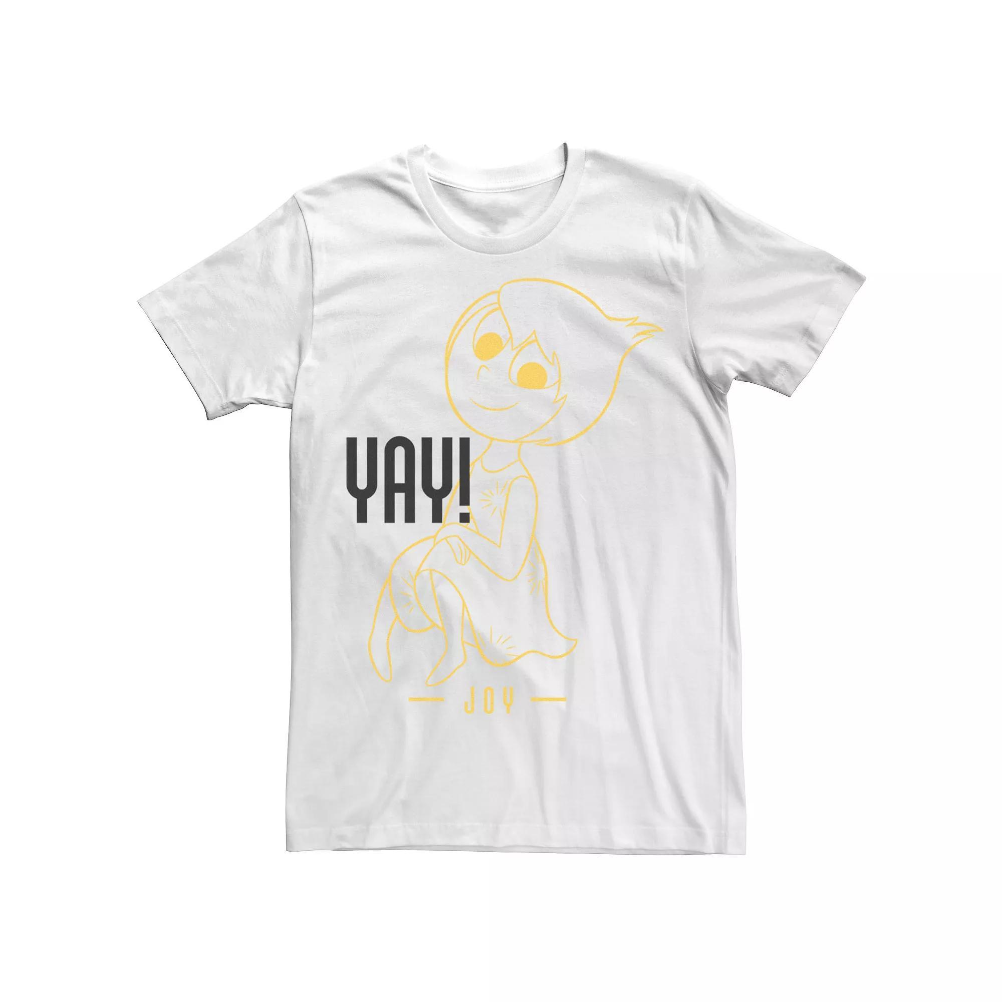 Disney / Pixar's Inside Out Joy Men's Yay! Tee, Size: 3XL, White Product Image