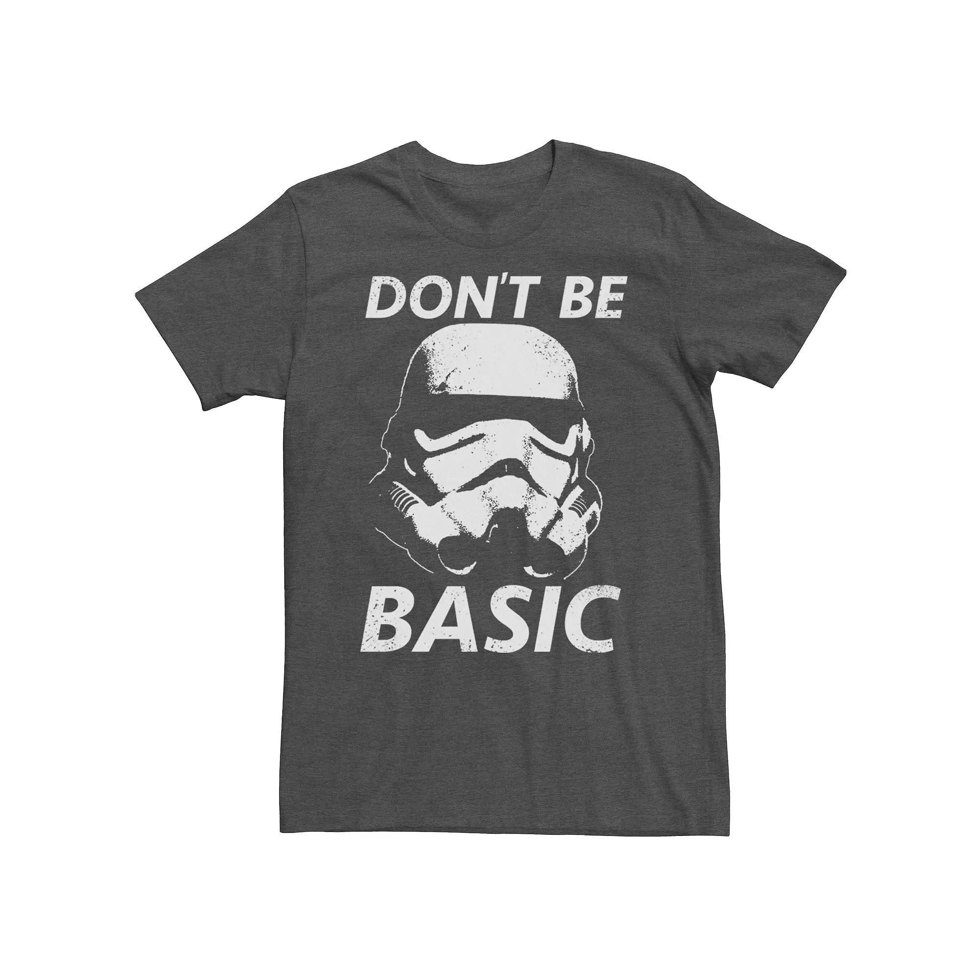 Men's Star Wars Stormtrooper Don't Be Basic Big Helmet Tee, Size: Small, Grey Heather Product Image