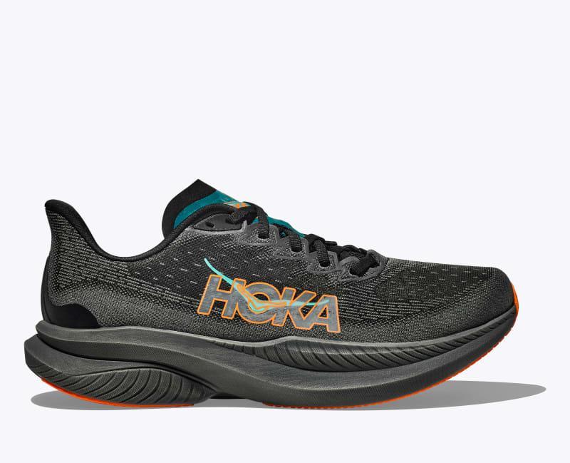 HOKA Women's Mach 6 Shoes in Black/White, Size 9 Product Image
