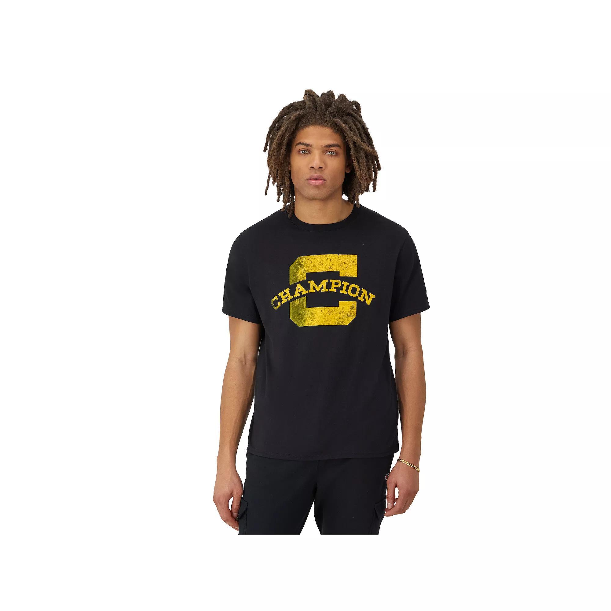 Mens Champion Big C Logo Classic Graphic Tee Product Image