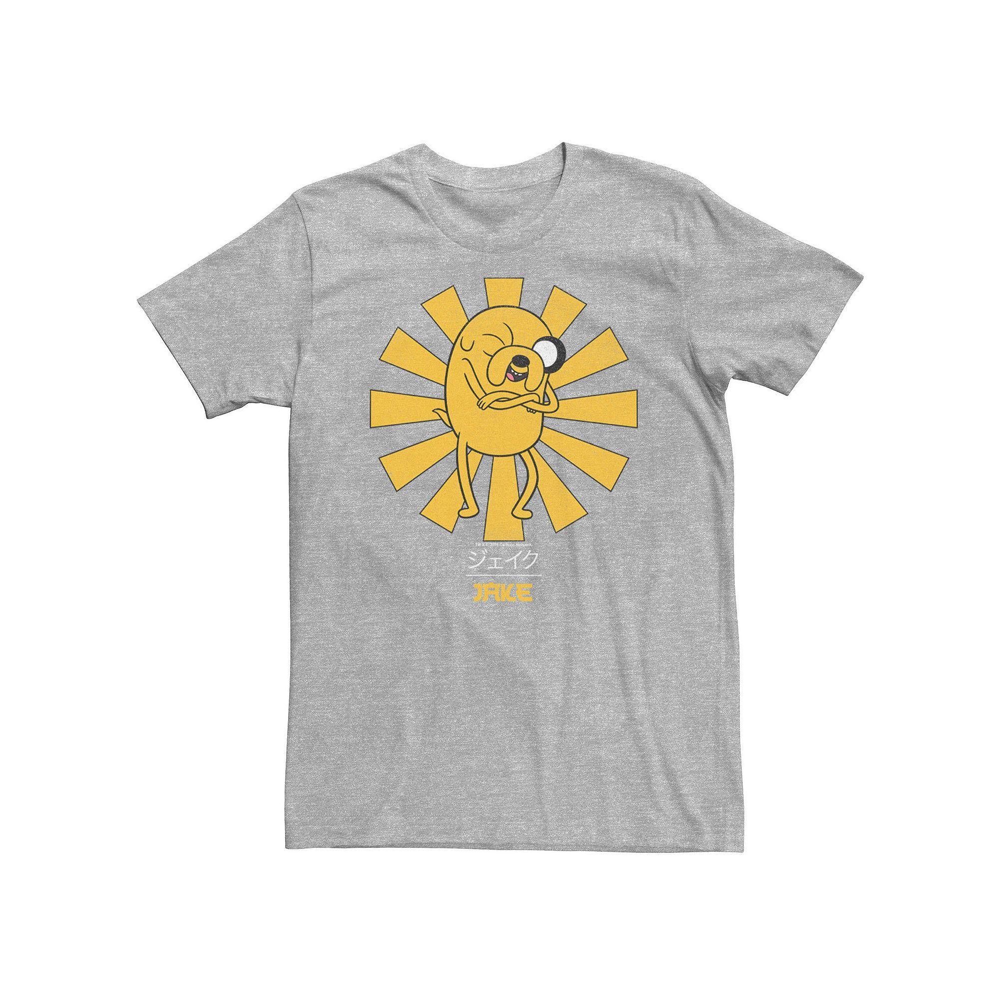 Big & Tall Adventure Time Jake The Dog Kanji Portrait Tee, Men's, Size: XXL Tall, Athletic Grey Product Image