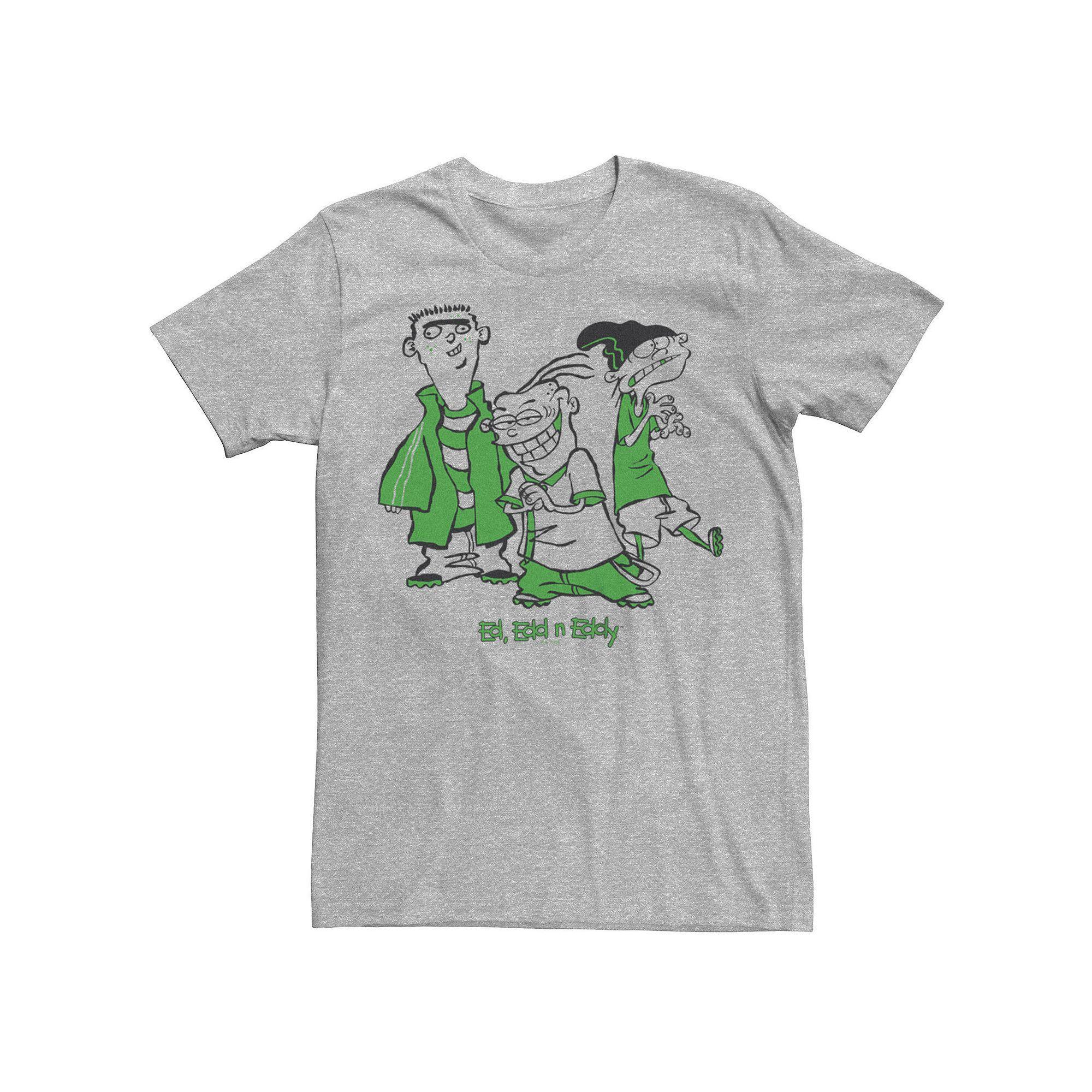 Men's Ed Edd n Eddy Green Trio Pose Graphic Tee, Size: XL, Athletic Grey Product Image