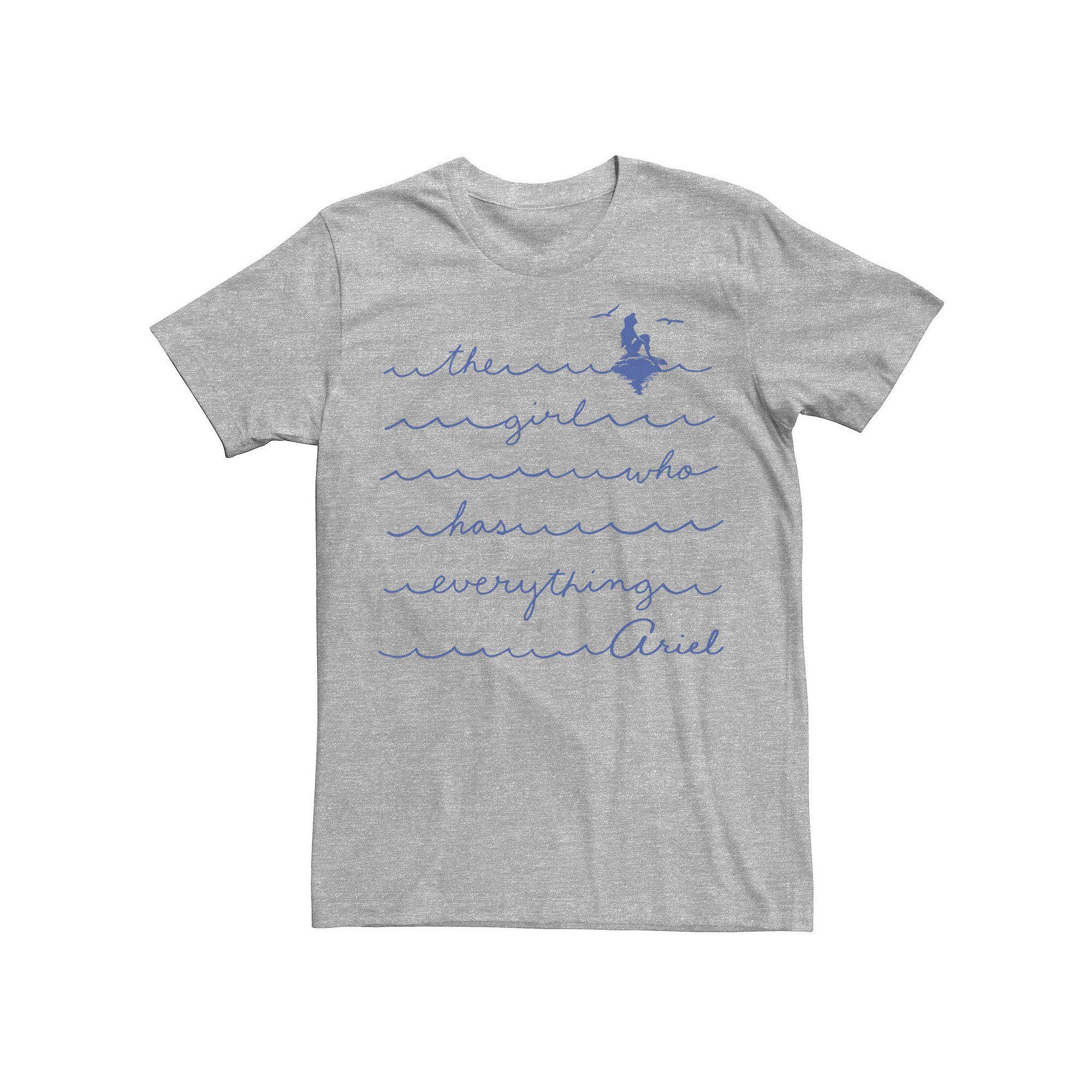 Disney's The Little Mermaid Ariel Men's The Girl Who Has Everything Tee, Size: XL, Athletic Grey Product Image