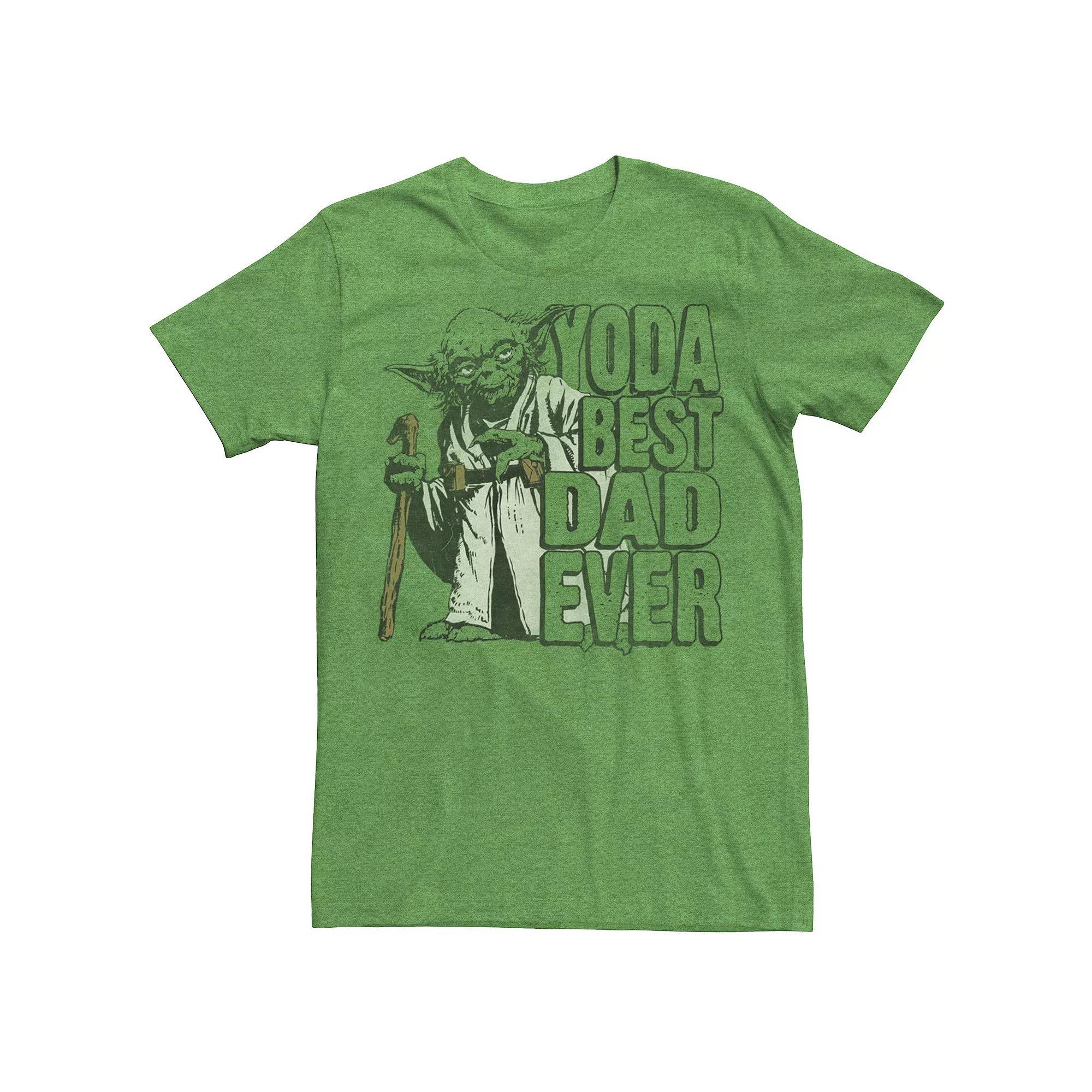 Men's Star Wars Yoda Best Dad Ever Awesome Father Tee, Size: XL, Kelly Grey Product Image