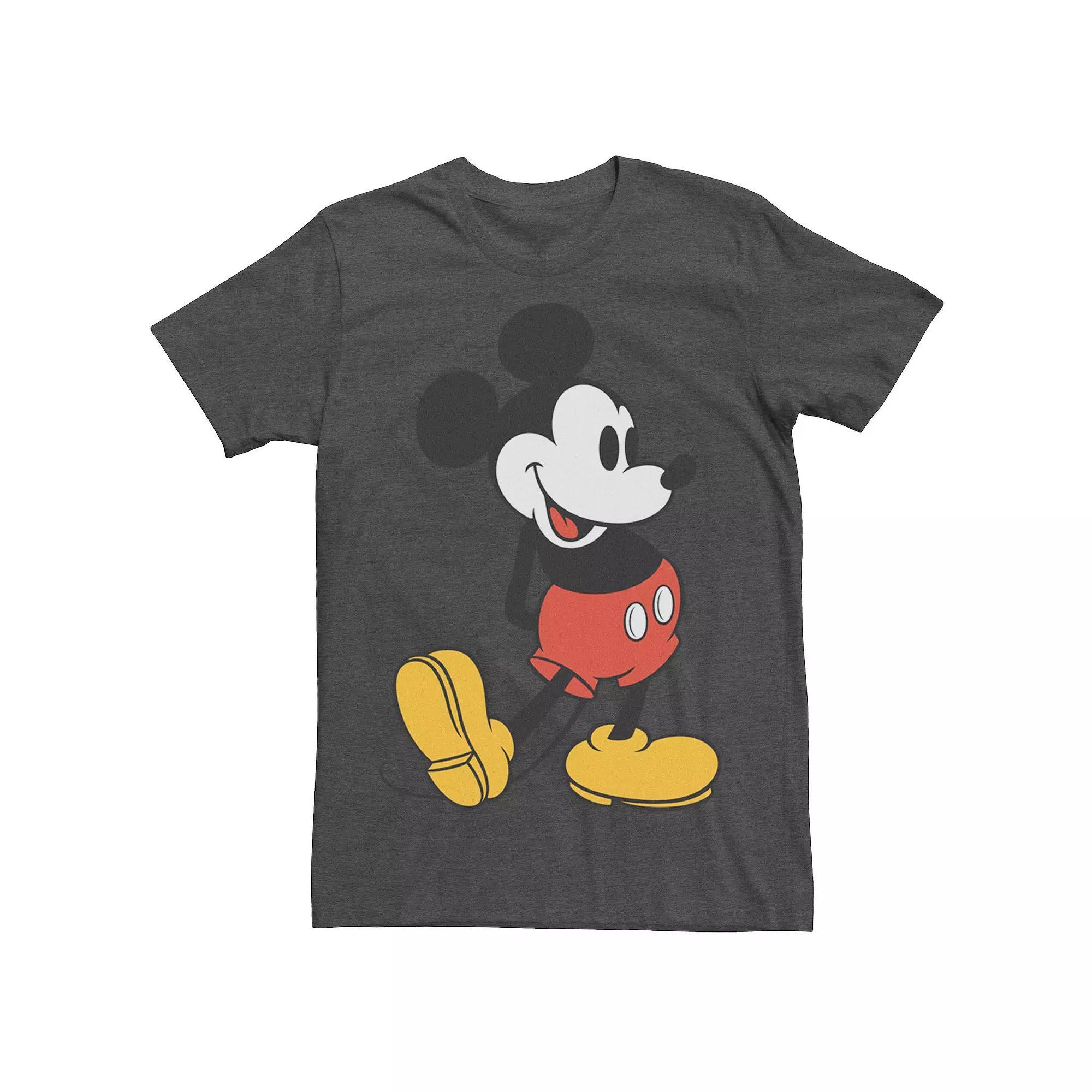 Disney's Mickey Mouse Men's Vintage Leg Kick Tee, Size: XXL, Grey Heather Product Image