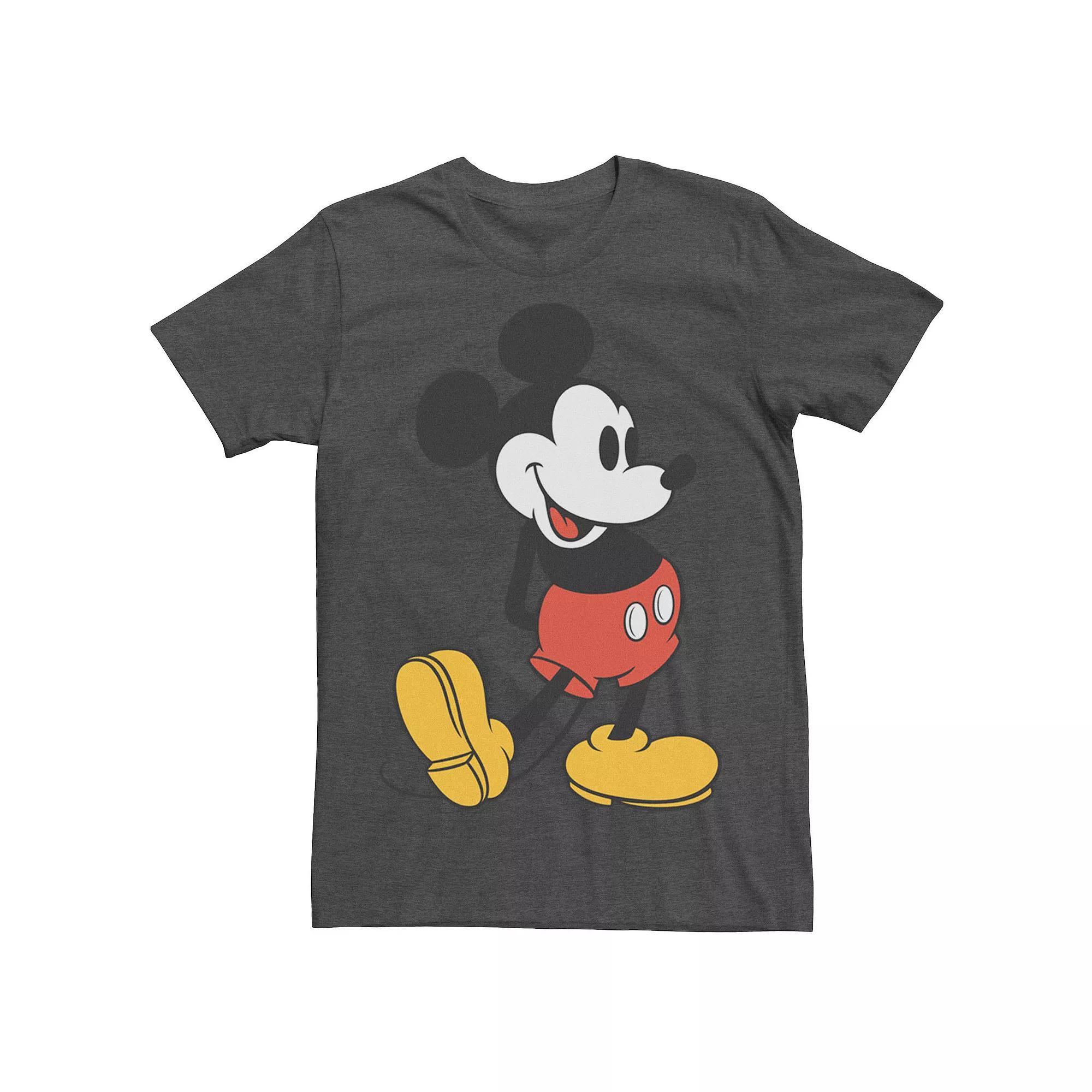 Disney's Mickey Mouse Men's Vintage Leg Kick Tee, Size: XXL, Grey Heather Product Image