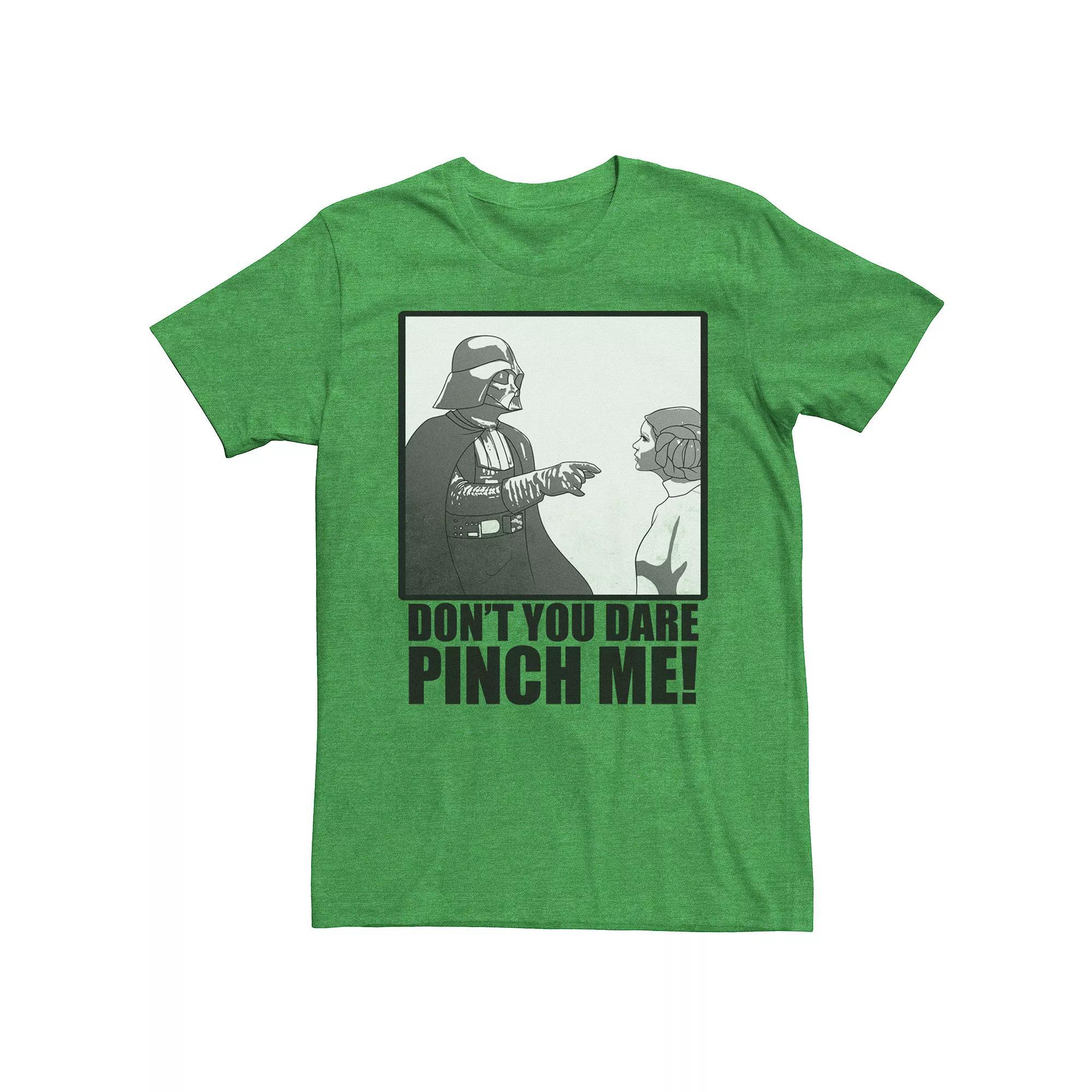 Mens Star Wars Darth Vader Dont You Dare Pinch Me Photo Tee Kelly Grey Product Image