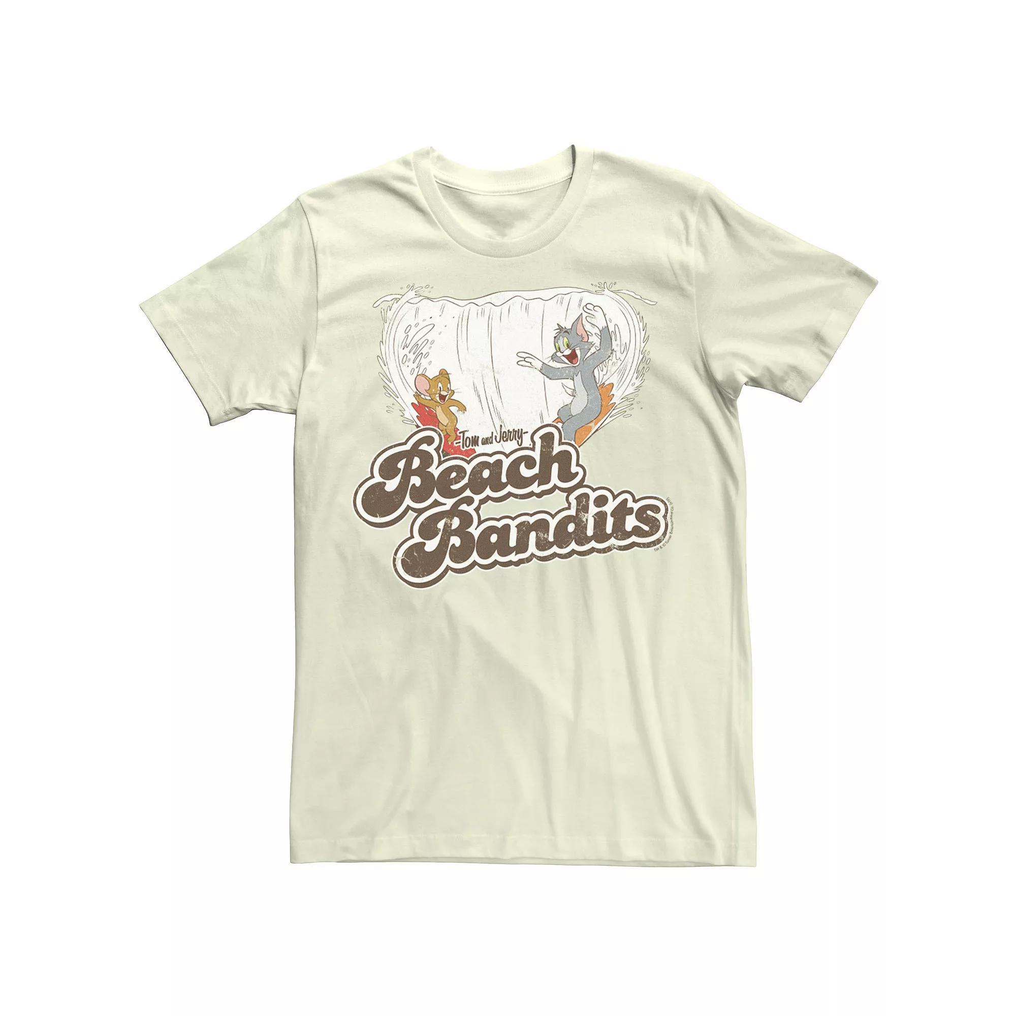 Men's Tom & Jerry Beach Tee, Size: 3XL, Natural Product Image