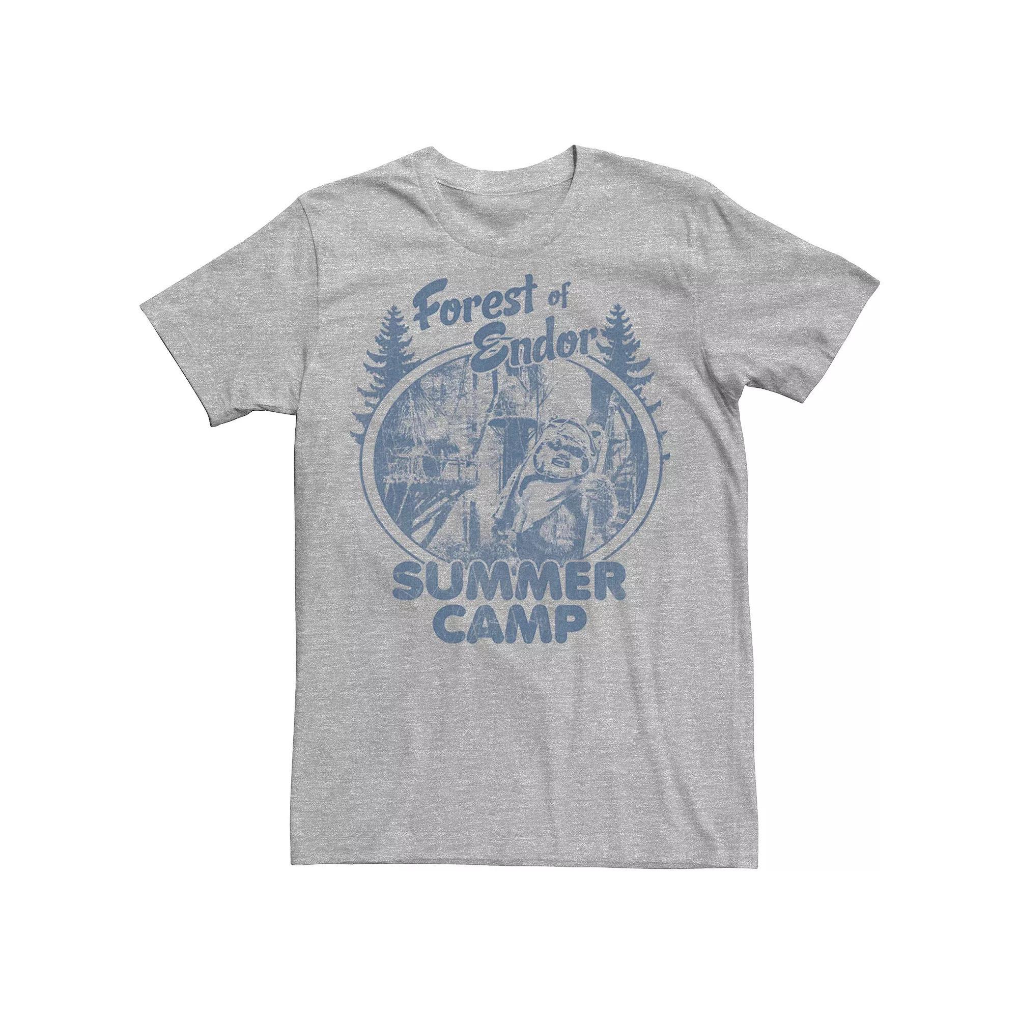 Men's Star Wars Endor Summer Camp Ewok Tee, Size: XL, Athletic Grey Product Image