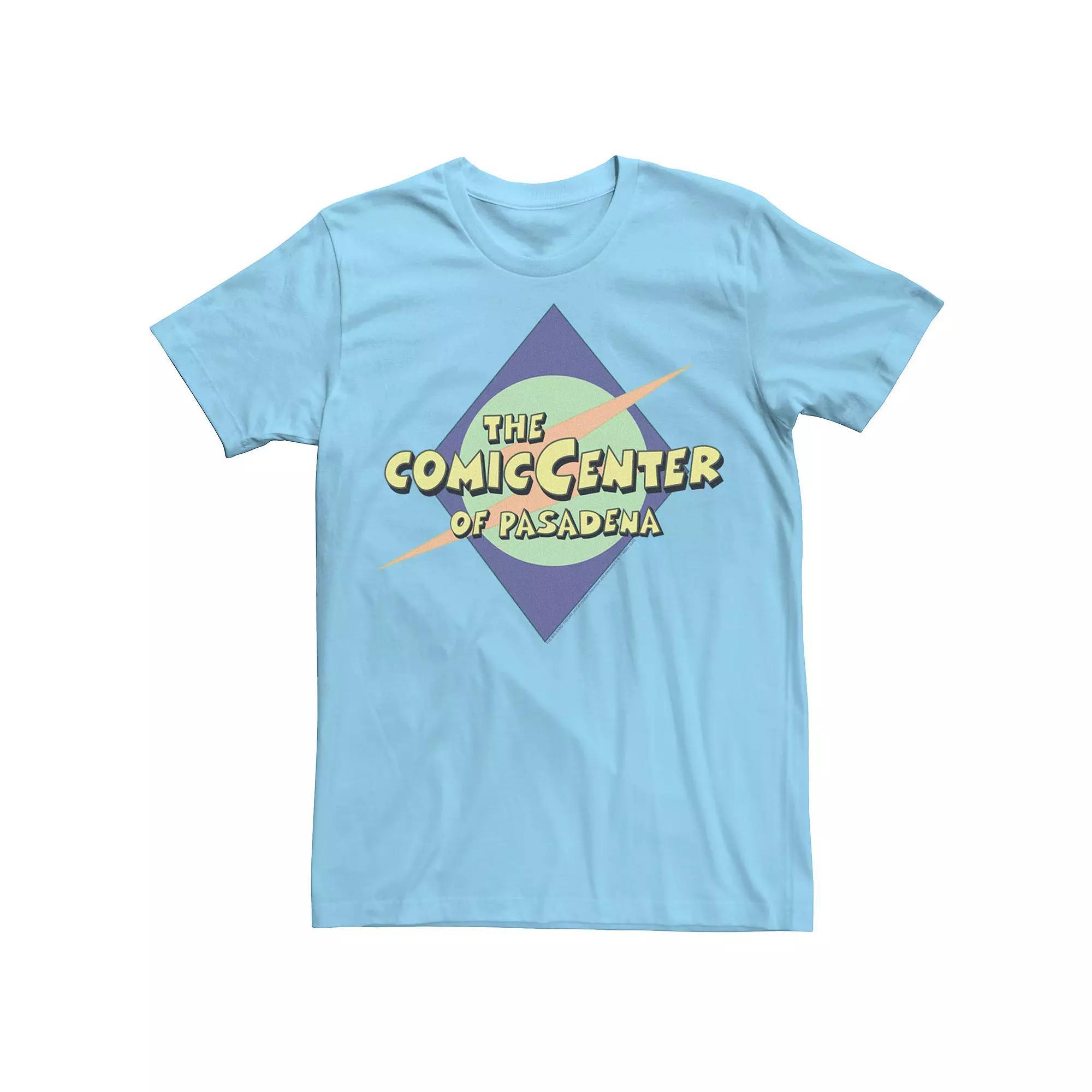 Men's The Big Bang Theory The Comic Center Of Pasadena Tee, Size: Medium, Light Blue Product Image