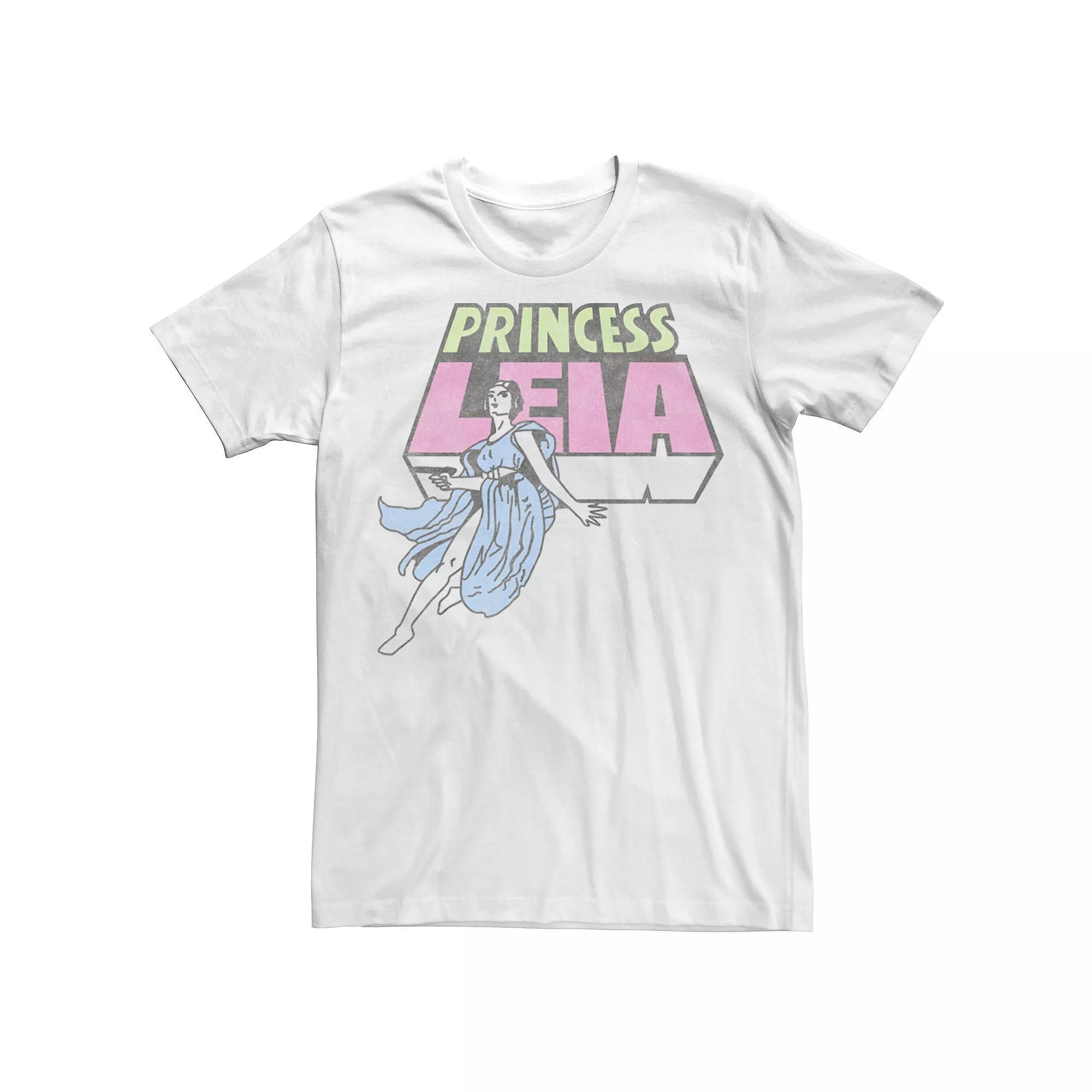 Men's Star Wars Princess Leia Vintage Faded Poster Tee, Size: XL, White Product Image