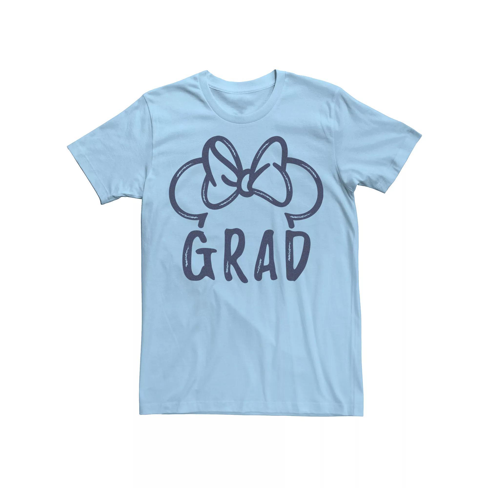 Disney's Minnie Mouse Grad Ears Silhouette Men's Tee, Size: Medium, Light Blue Product Image