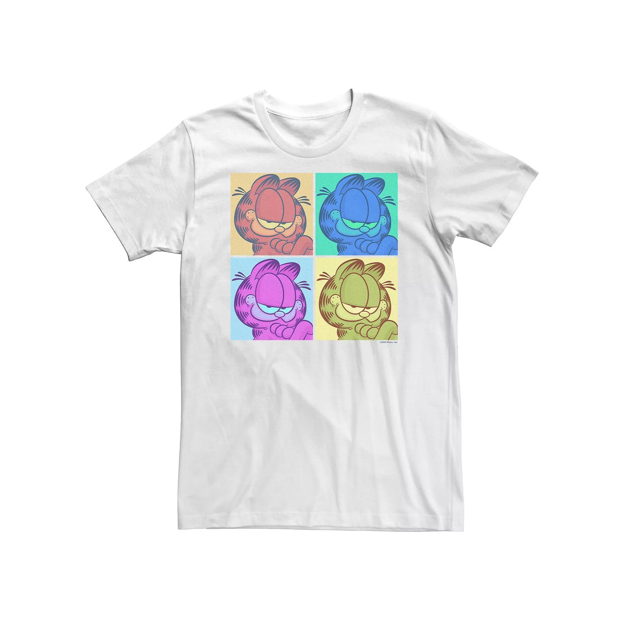 Big & Tall Garfield Pop Art Portrait Panels Tee, Men's, Size: 4XLT, White Product Image
