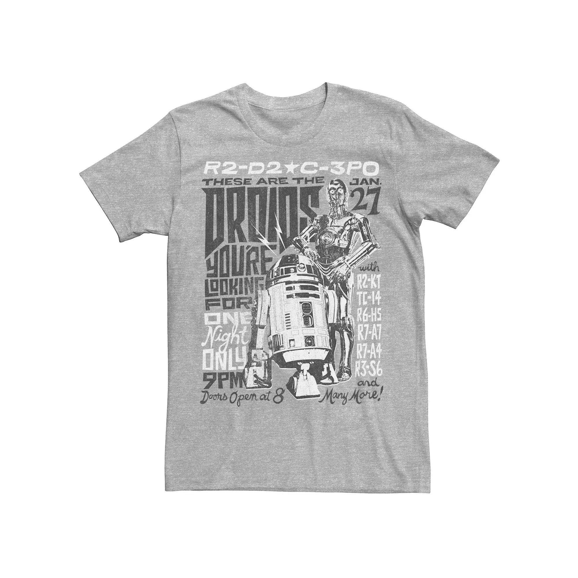 Mens Star Wars R2-D2 And C-3PO The Droids Youre Looking For Show Tee Athletic Grey Product Image
