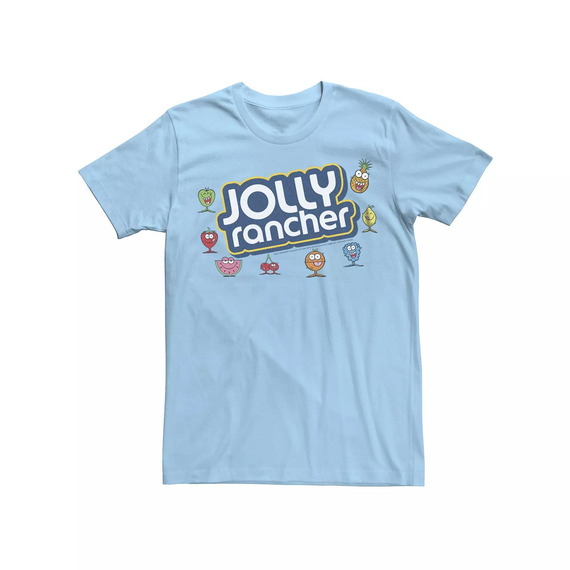 Men's Jolly Rancher Logo Fruits Graphic Tee, Size: Large, Light Blue Product Image