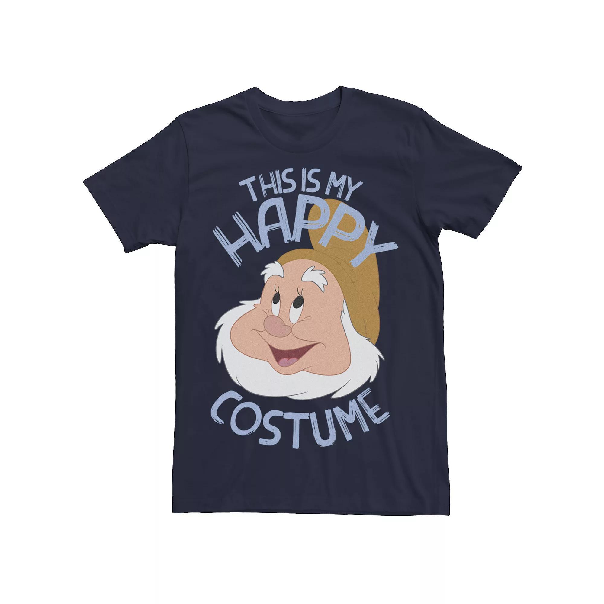 Disney's Snow White This Is My Happy Costume Halloween Men's Tee, Size: 3XL, Blue Product Image
