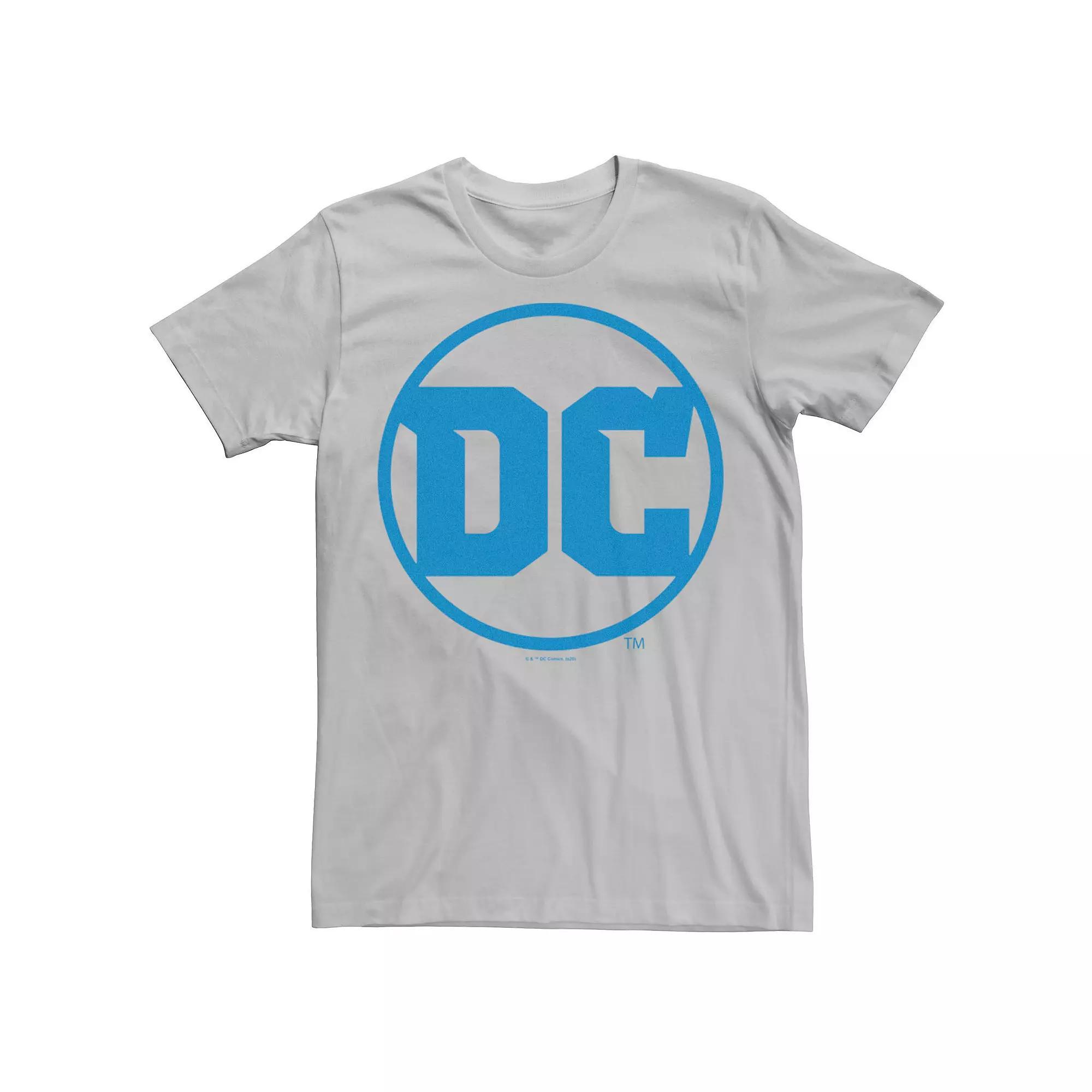 Men's DC Comics Simple Blue Logo Tee, Size: Large, Silver Product Image