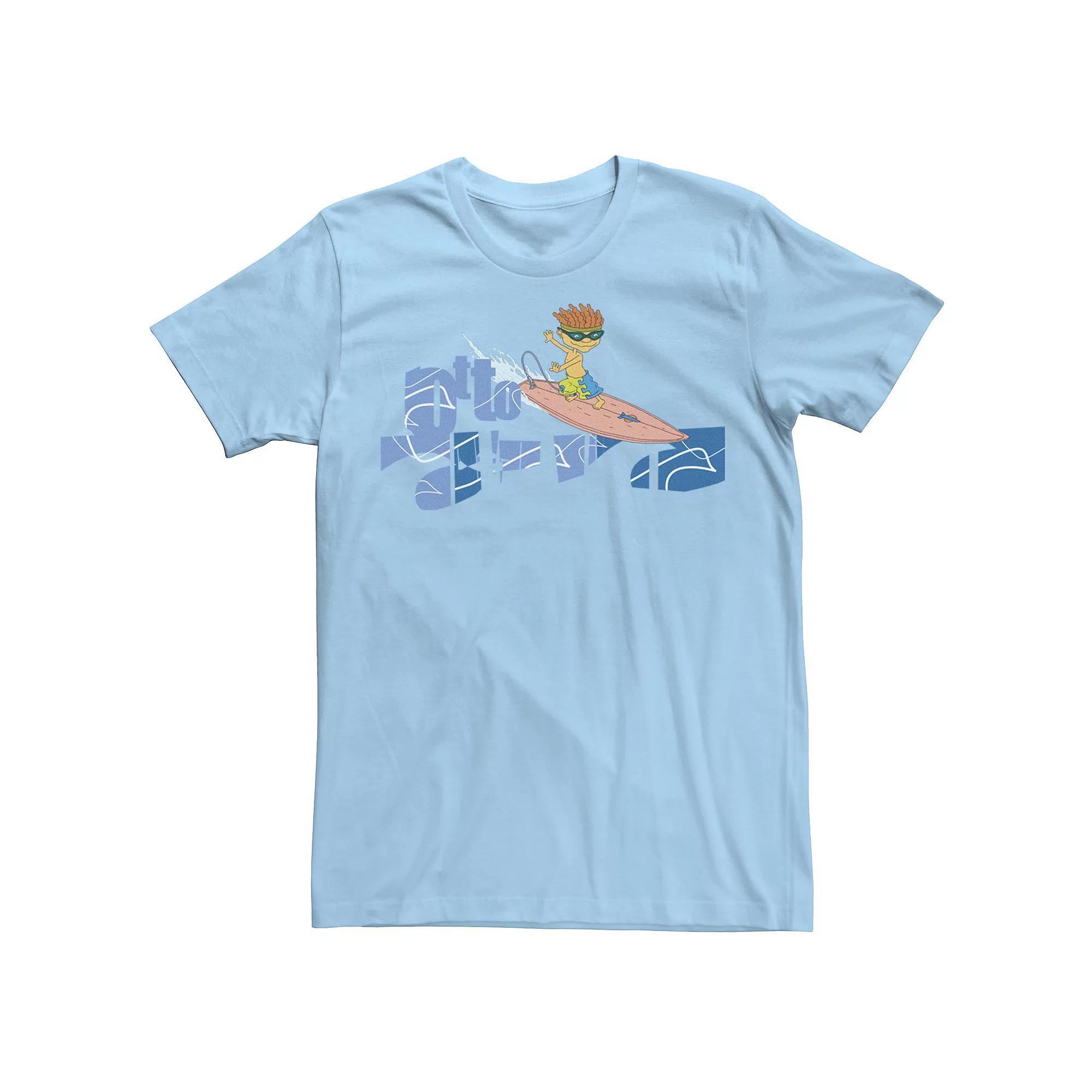 Men's Rocket Power Otto Surf Retro Logo Tee, Size: XXL, Light Blue Product Image