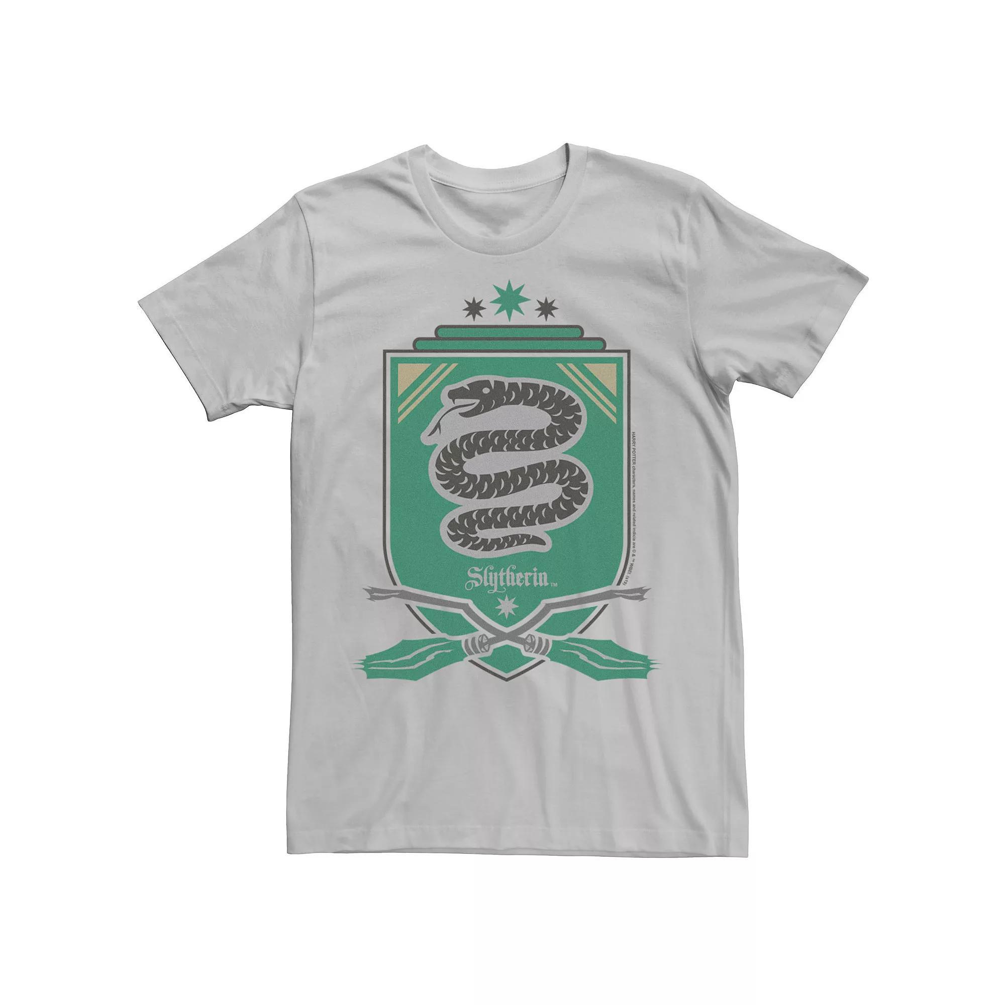 Men's Harry Potter Slytherin House Crest Chest Logo Tee, Size: XL, Silver Product Image