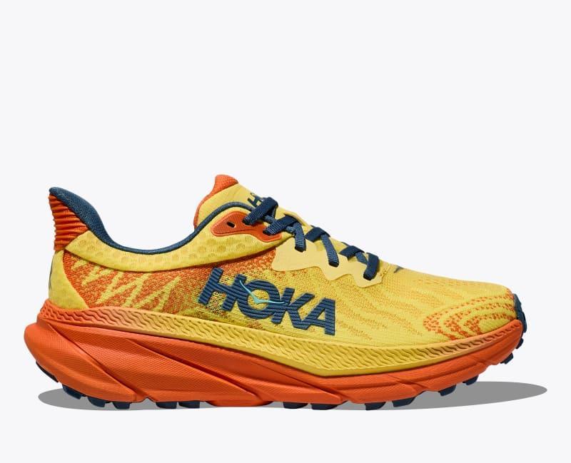 HOKA Womens Challenger 7 Shoes in Lemonade/Squash, Size 8 Product Image