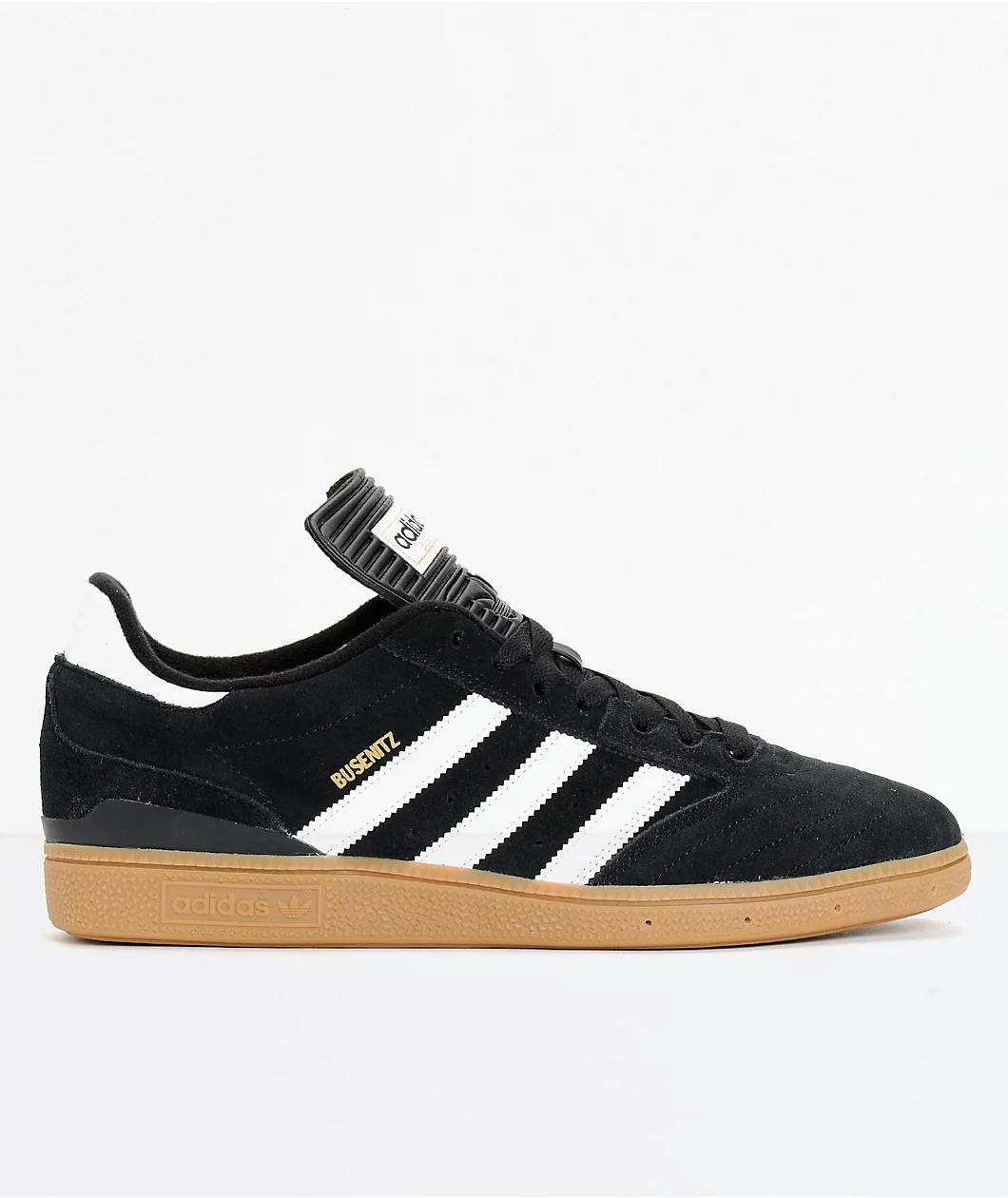 adidas Busenitz Black, White, & Gum Skate Shoes Product Image