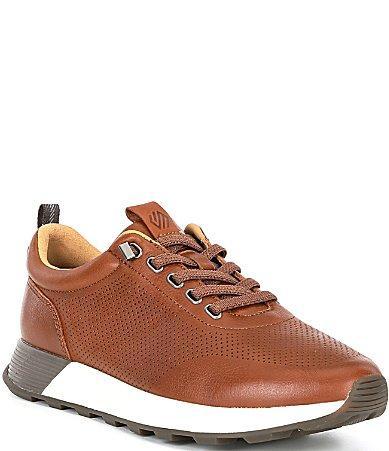 Johnston  Murphy Mens Kinnon Perforated Leather Sneakers Product Image