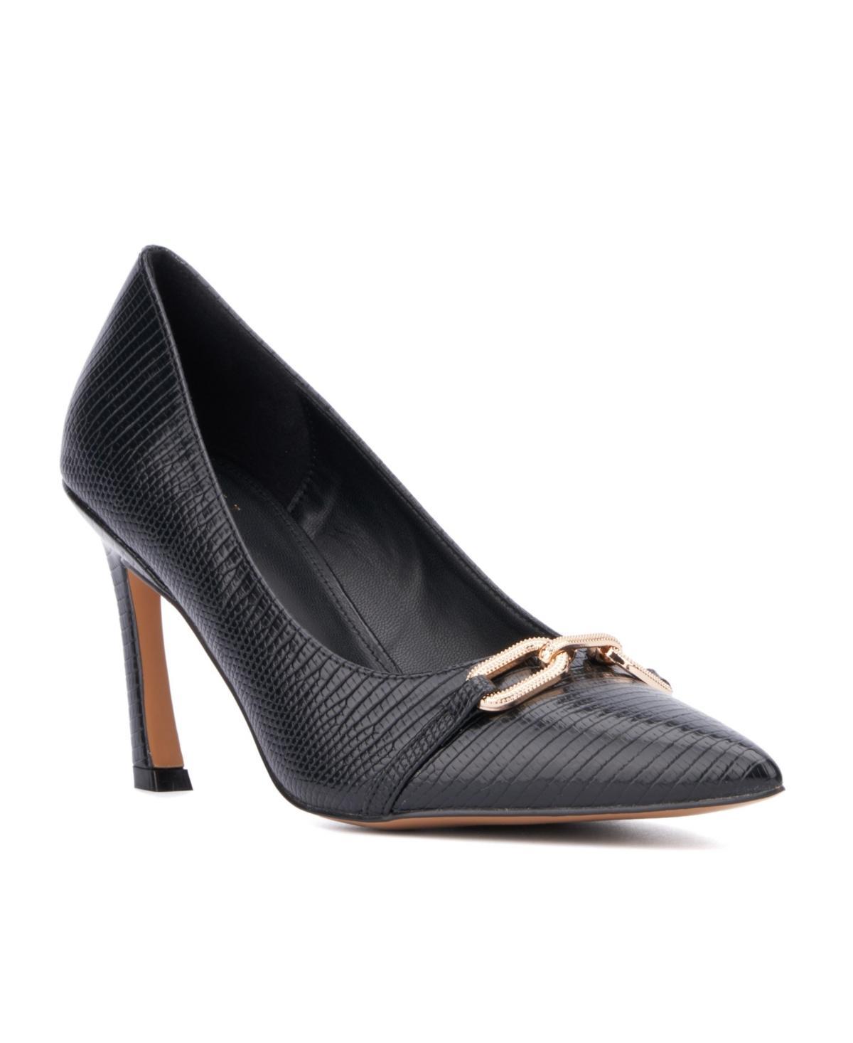 New York & Company Katerina Embossed Pumps, Womens Ivory Lizard Product Image