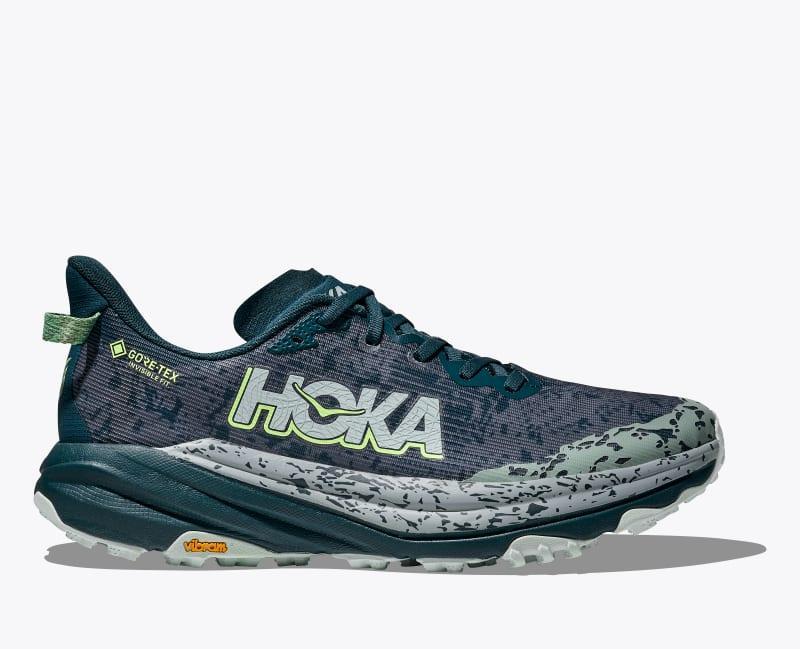 HOKA Men's Speedgoat 6 GTX Shoes in Stardust/Outer Orbit, Size 10 Product Image