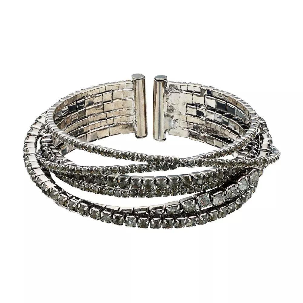 Simply Vera Vera Wang Crisscross Cup Chain Cuff Bracelet, Women's, Tone Product Image