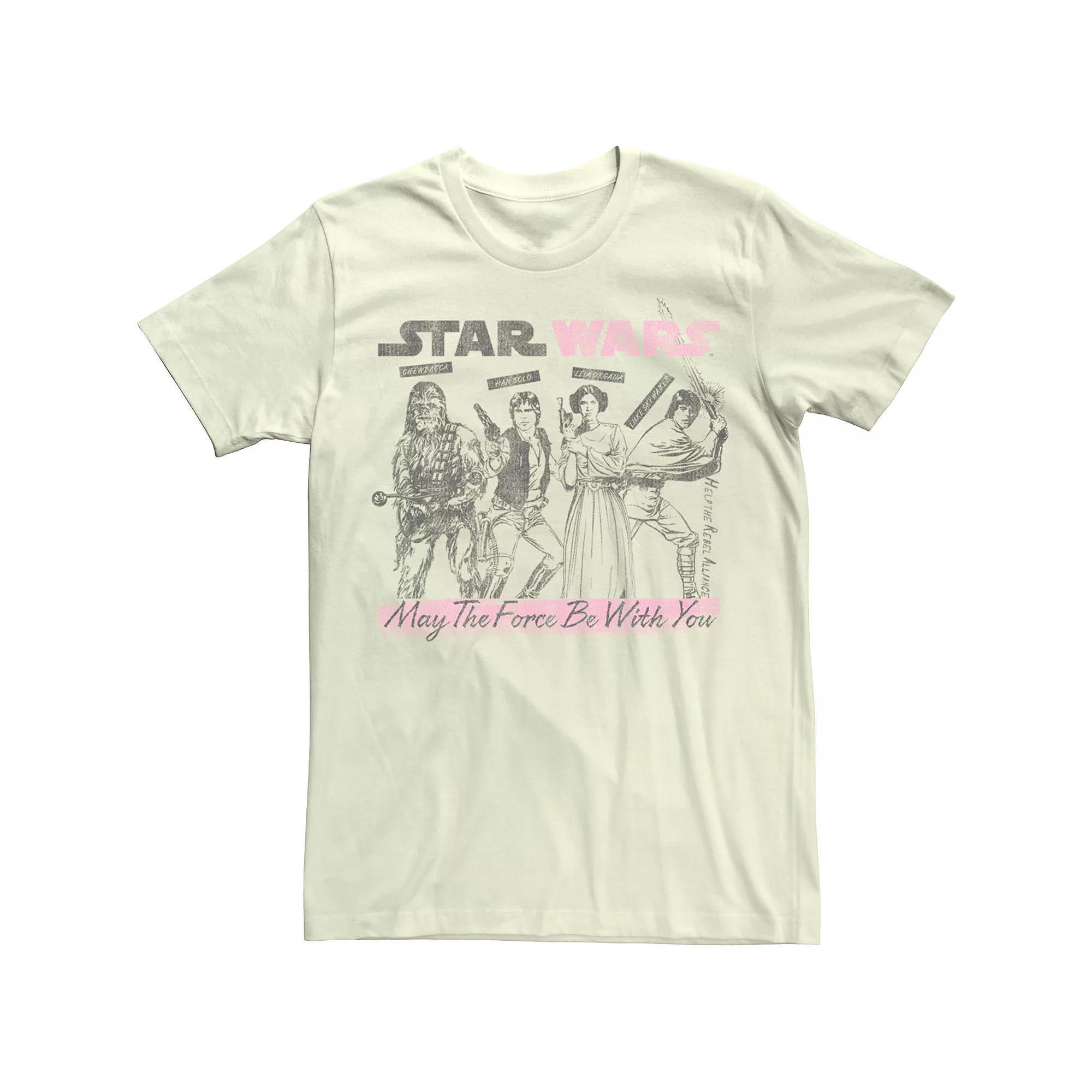 Men's Star Wars Vintage Poster Tee, Size: Medium, Natural Product Image