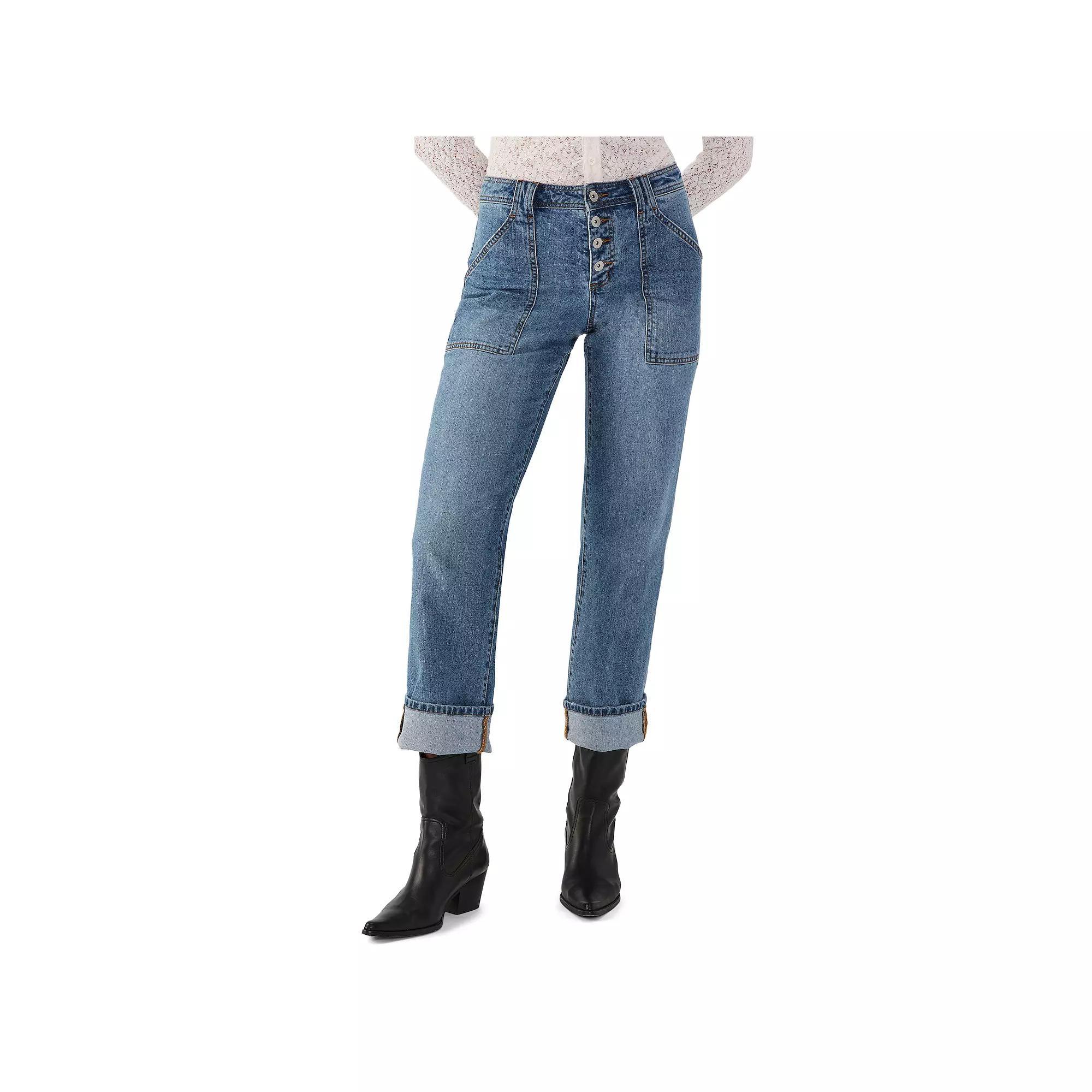 Modern Supply Ali Womens Cuffed Denim Pants Product Image