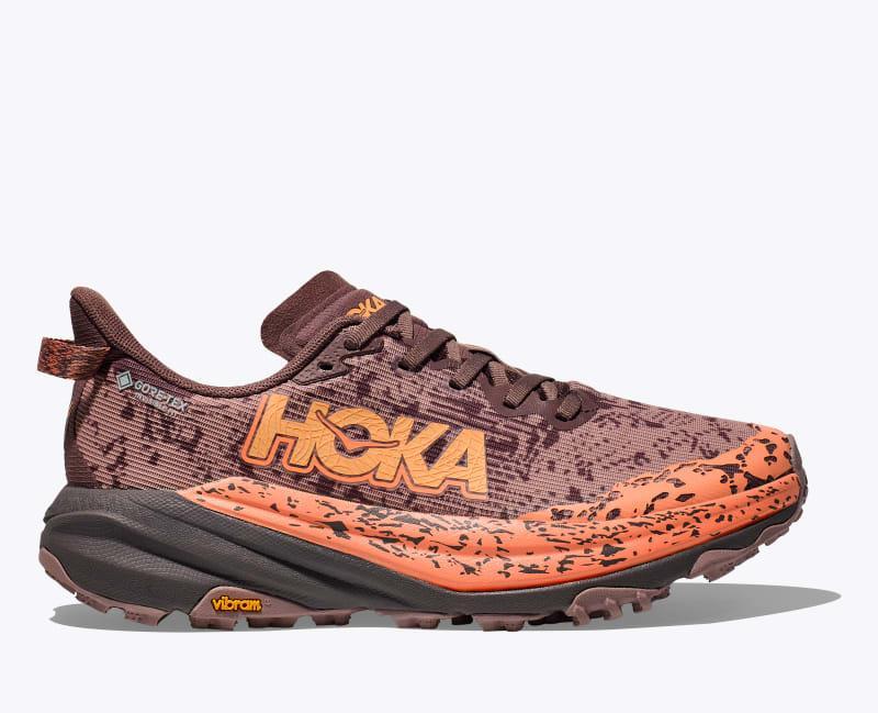 HOKA Men's Speedgoat 6 GTX Shoes in Stardust/Outer Orbit, Size 10 Product Image